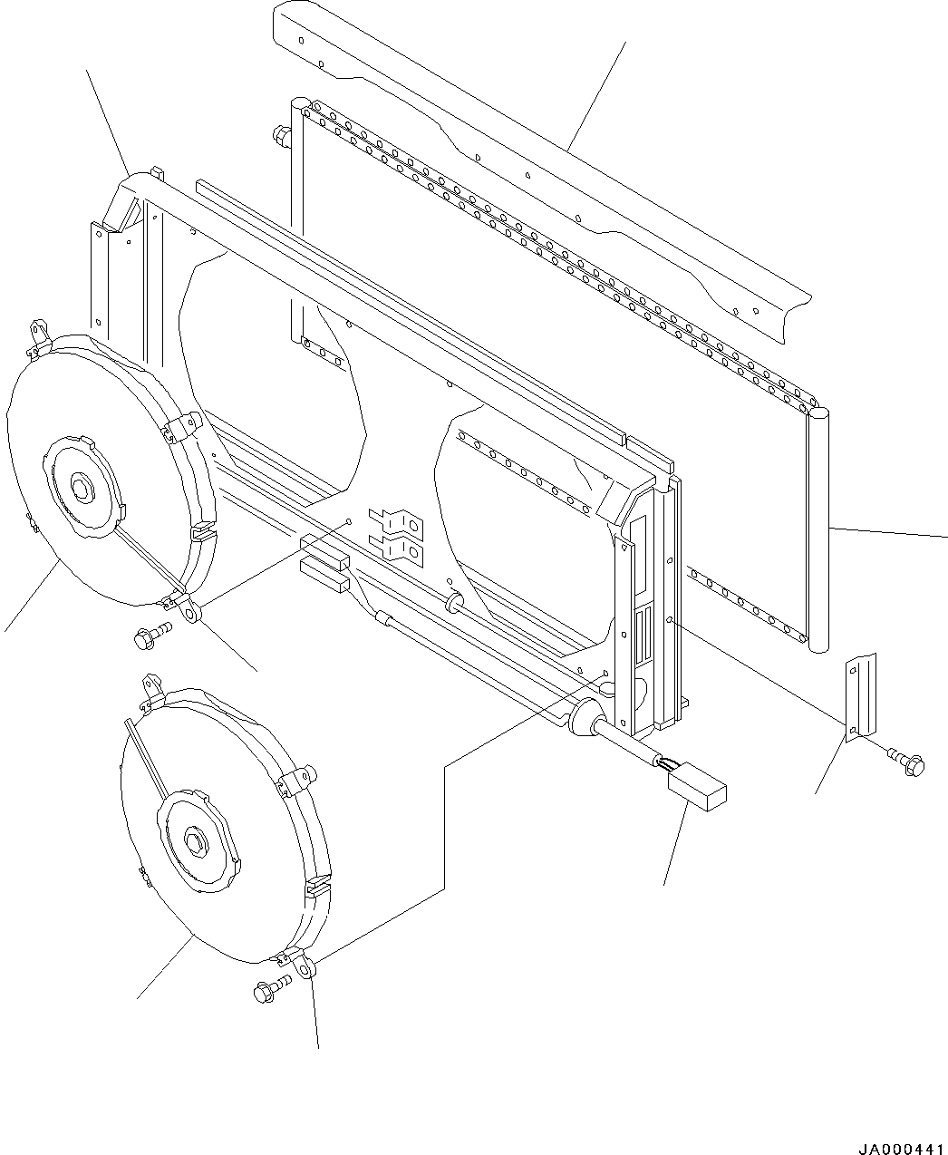 Bulldozers Komatsu / D31EX-22 S/N 60001-UP(0000137c) / ROPS Cab, Air Conditioner Condenser Unit (#60001-60459)(K011027 : K0210-004023)