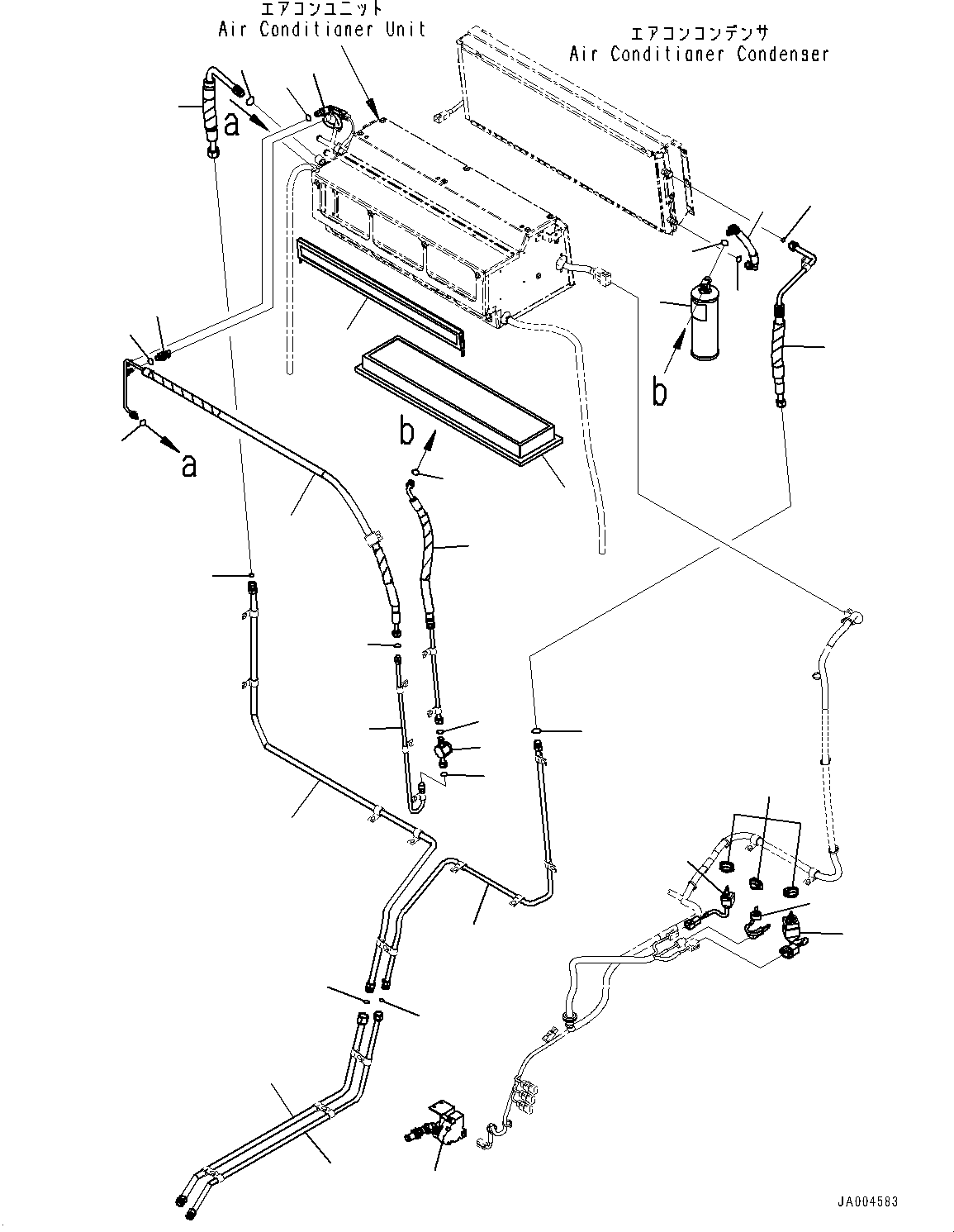 Bulldozers Komatsu / D31EX-22 S/N 60001-UP(0000137c) / ROPS Cab, Air Conditioner Condenser Unit Mounting (#60001-)(K015024 : K0210-012024)