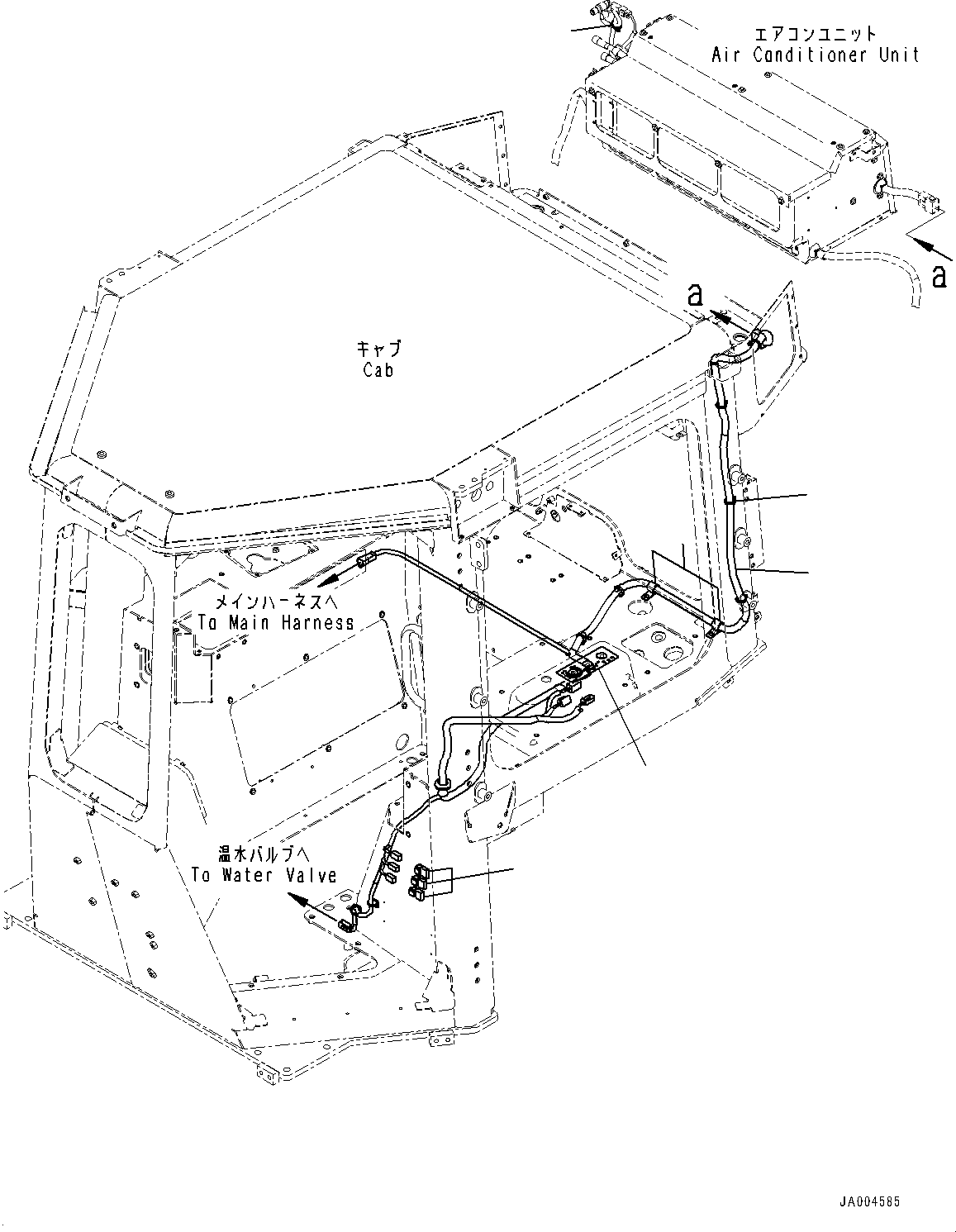 Bulldozers Komatsu / D31EX-22 S/N 60001-UP(0000137c) / ROPS Cab, Air Conditioner Wiring Harness (#60001-)(K011035 : K0210-004027)