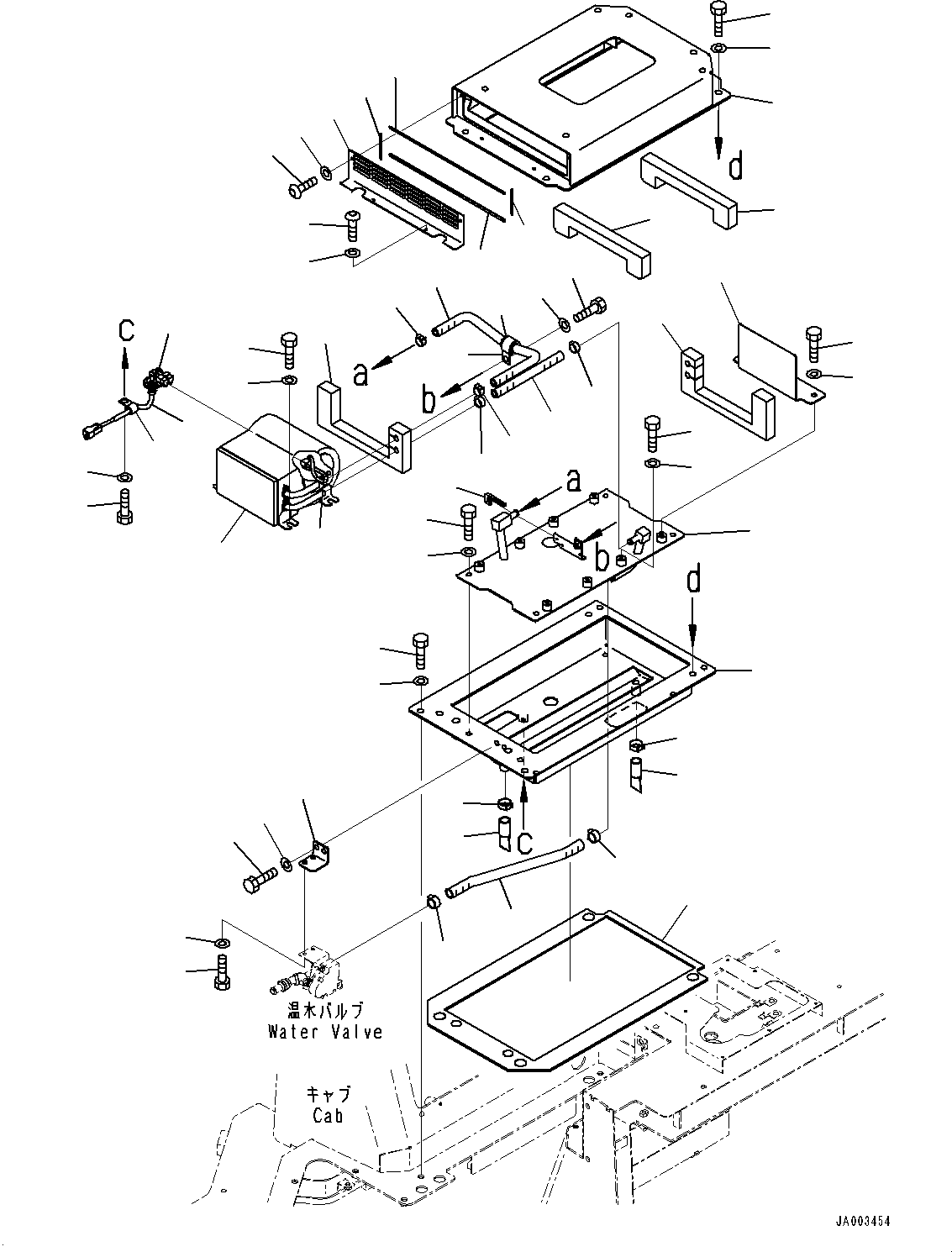 Bulldozers Komatsu / D31EX-22 S/N 60001-UP(0000137c) / ROPS Cab, Additional Heater Unit (#60001-)(K015029 : K0210-012029)