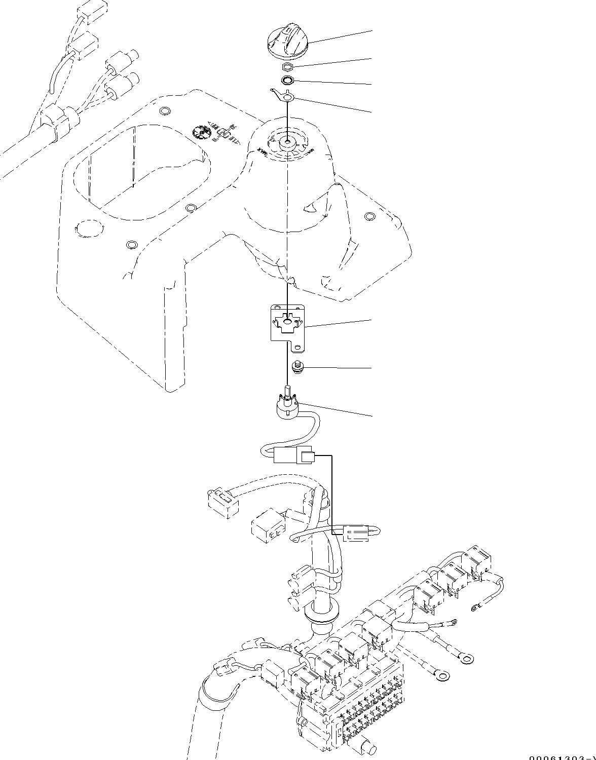 Bulldozers Komatsu / D31EX-22 S/N 60001-UP(0000137c) / ROPS Cab, Fuel Control Dial (#60001-)(K015030 : K0210-012030)