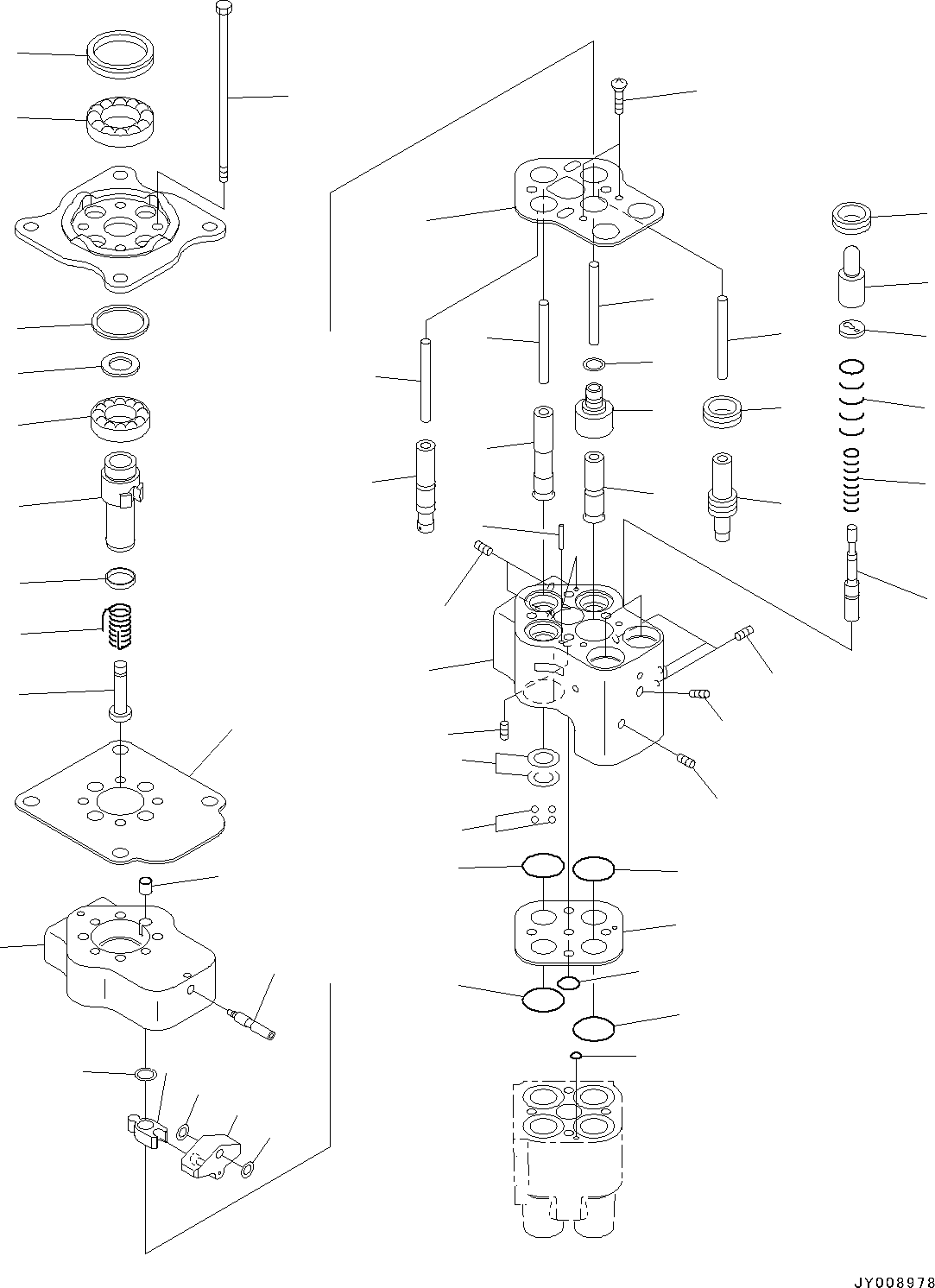Bulldozers Komatsu / D31EX-22 S/N 60001-UP(0000137c) / ROPS Canopy, Work Equipment Control Proportional Pressure Control (PPC) Valve (2/2) (#60001-)(K017013 : K0410-003012)