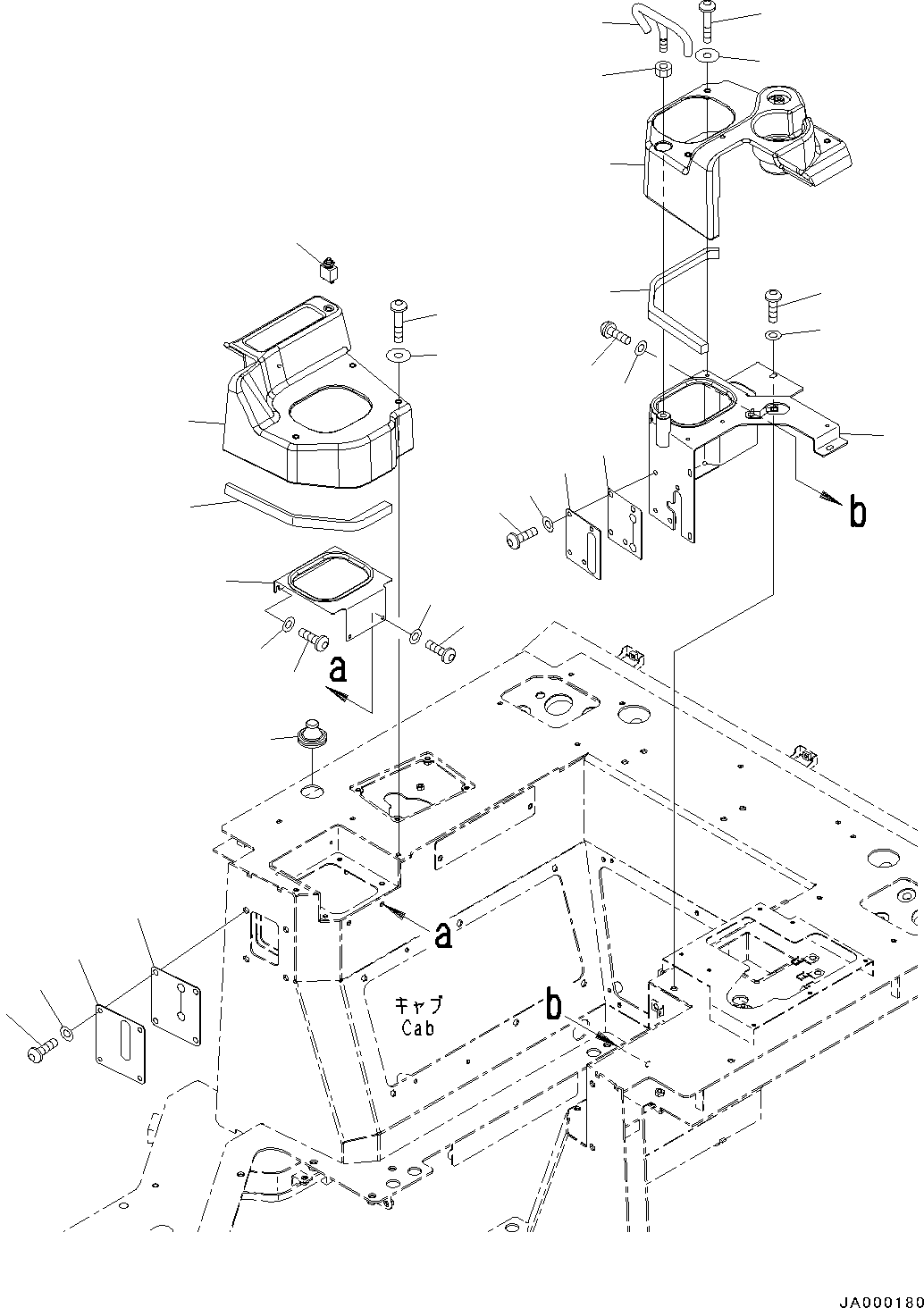 Bulldozers Komatsu / D31EX-22 S/N 60001-UP(0000137c) / ROPS Cab, Console (#60001-)(K015039 : K0210-012039)