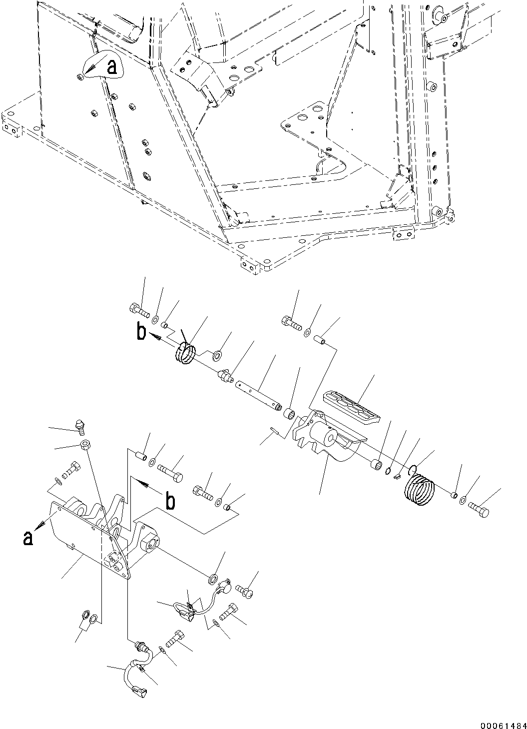 Bulldozers Komatsu / D31EX-22 S/N 60001-UP(0000137c) / ROPS Cab, Brake Pedal (#60001-)(K014040 : K0210-011040)