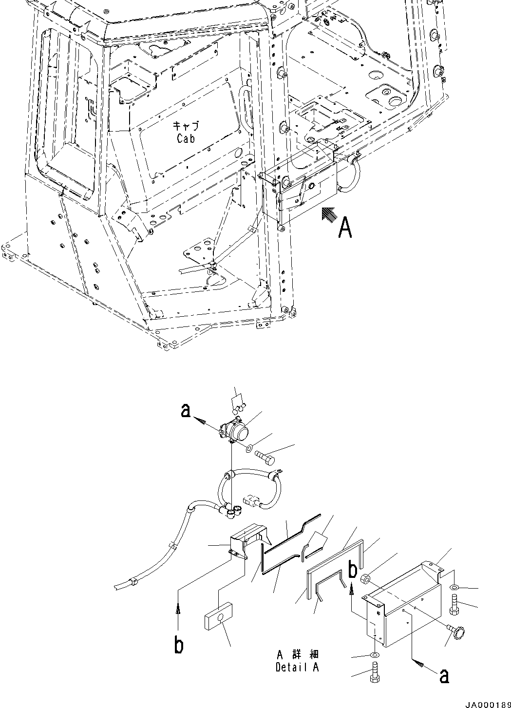 Bulldozers Komatsu / D31EX-22 S/N 60001-UP(0000137c) / ROPS Cab, Battery Relay and Relay Box (#60001-)(K011055 : K0210-004044)