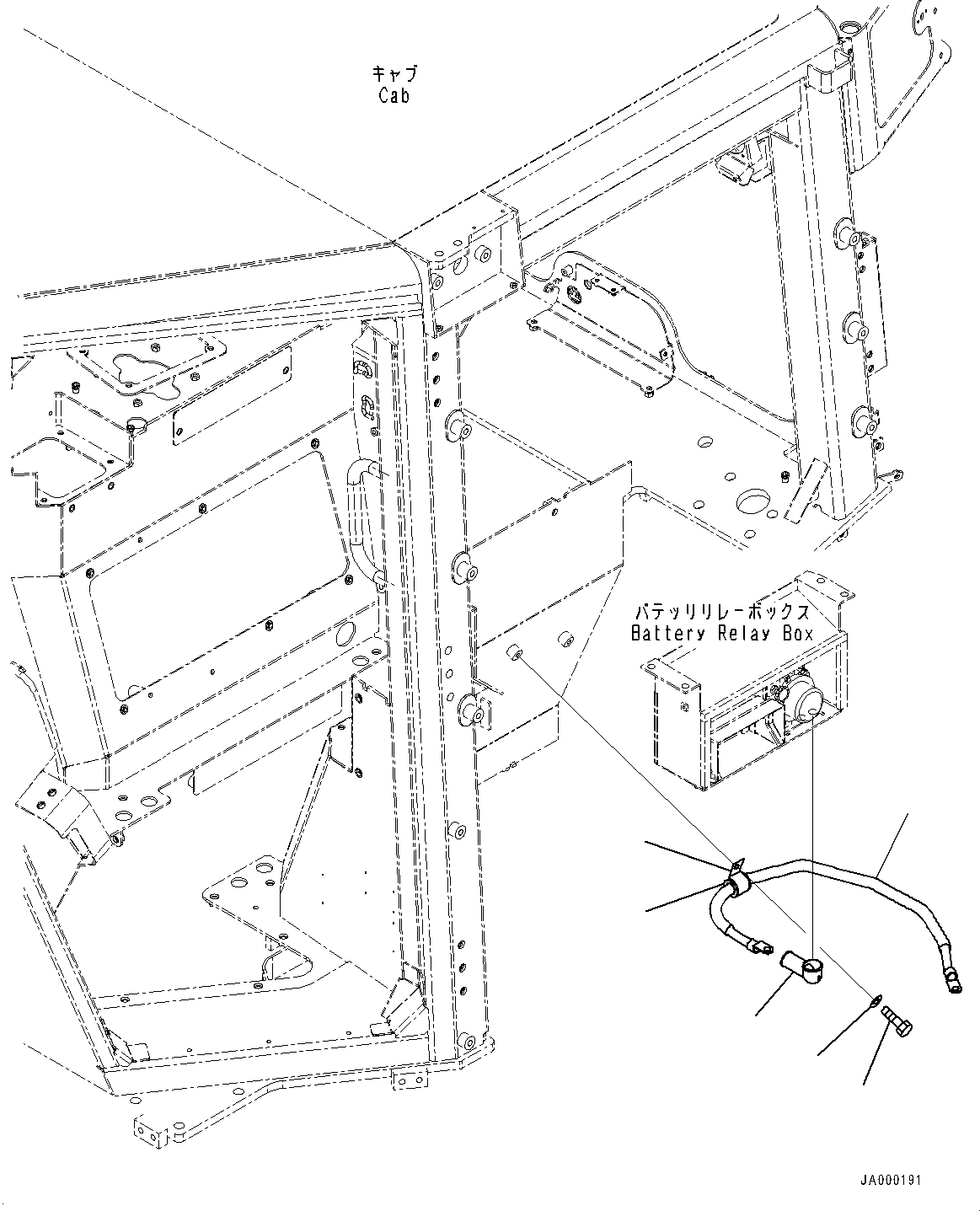 Bulldozers Komatsu / D31EX-22 S/N 60001-UP(0000137c) / ROPS Cab, Holder (#60001-)(K015046 : K0210-012046)