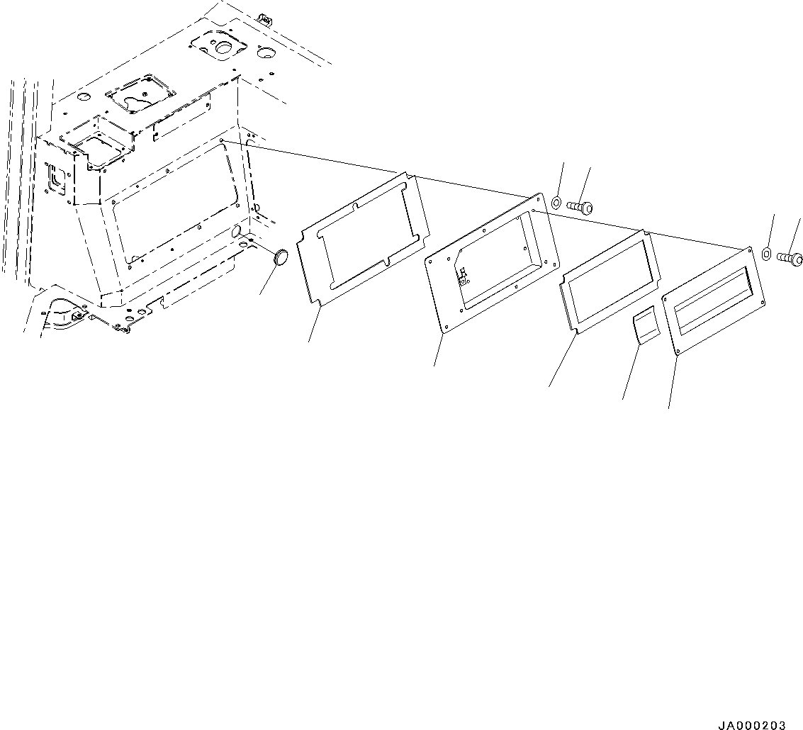 Bulldozers Komatsu / D31EX-22 S/N 60001-UP(0000137c) / ROPS Cab, Floor Frame Inside Cover, R.H. (#60001-)(K011064 : K0210-004052)