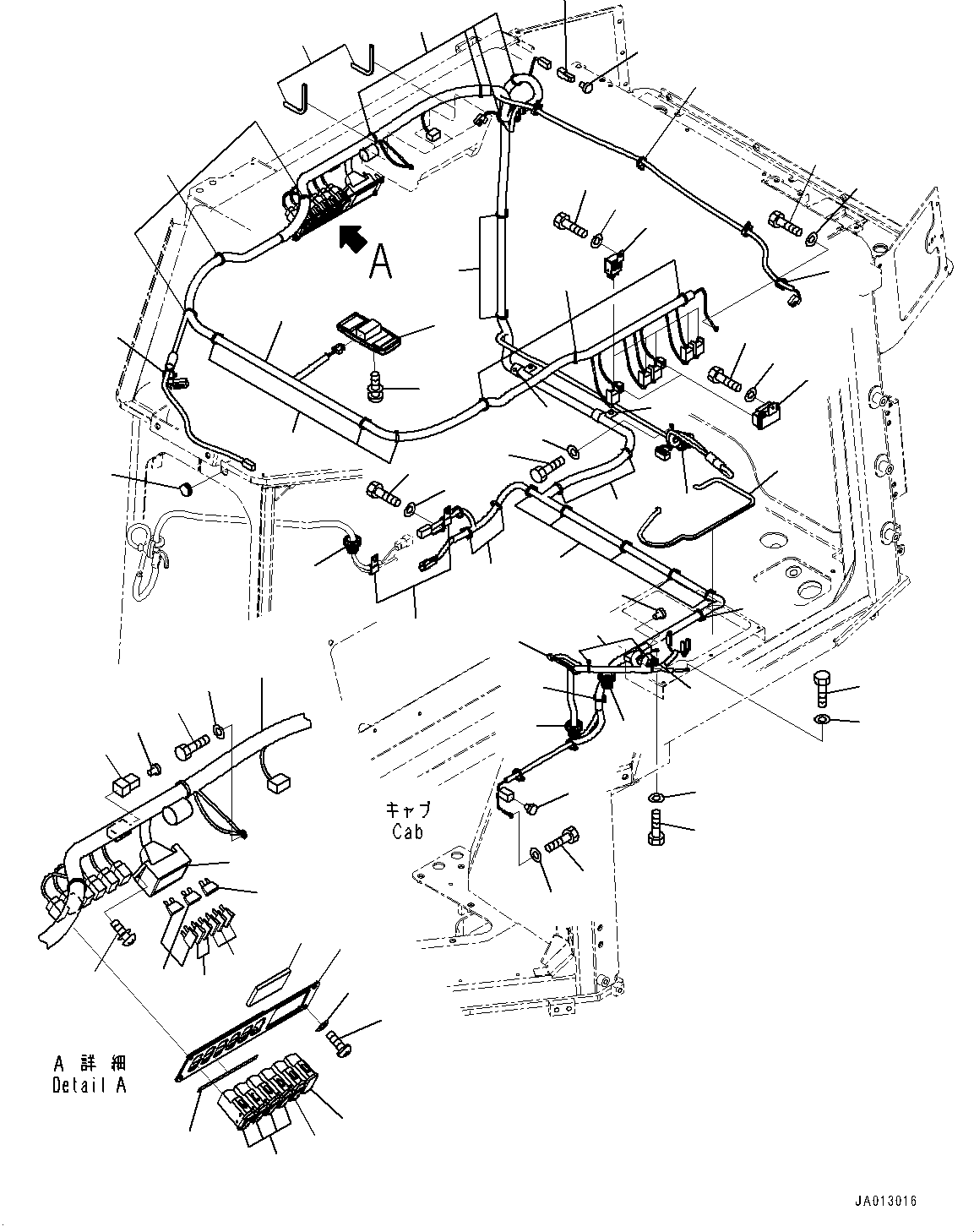 Bulldozers Komatsu / D31EX-22 S/N 60001-UP(0000137c) / ROPS Cab, Switch, Room Lamp and Wiring Harness (#60001-)(K015012 : K0210-012012)