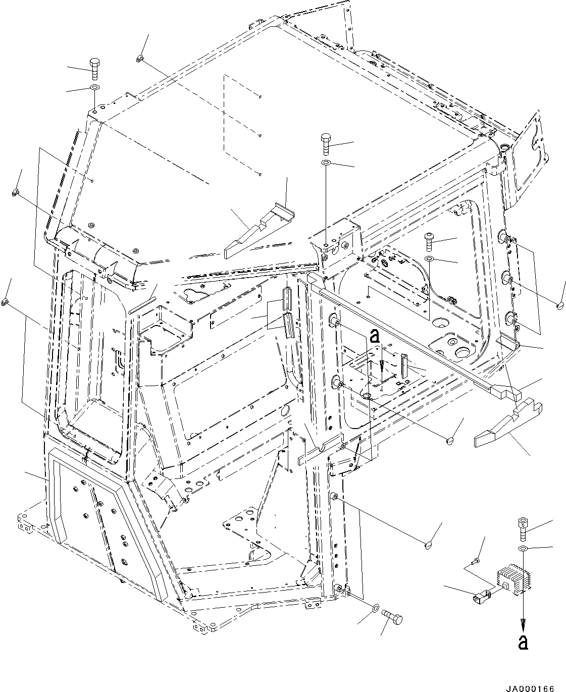 Bulldozers Komatsu / D31EX-22 S/N 60001-UP(0000137c) / ROPS Cab, Plug and Outside Seal (#60001-)(K015021 : K0210-012021)
