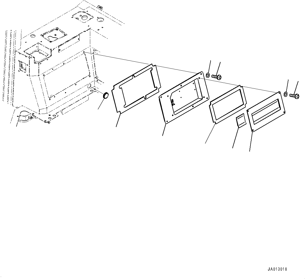 Bulldozers Komatsu / D31EX-22 S/N 60001-UP(0000137c) / ROPS Cab, Floor Frame Inside Cover, R.H. (#60001-)(K014052 : K0210-011052)