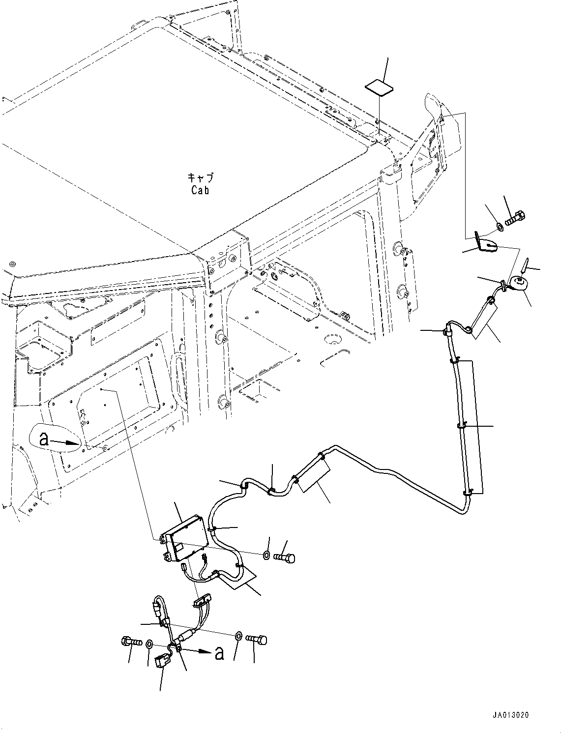 Bulldozers Komatsu / D31EX-22 S/N 60001-UP(0000137c) / ROPS Cab, KOMTRAX Terminal and Antenna (#60001-)(K014054 : K0210-011054)