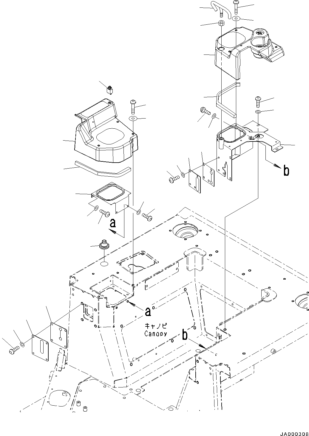 Bulldozers Komatsu / D31EX-22 S/N 60001-UP(0000137c) / ROPS Canopy, Decelerator Pedal (#60001-)(K021018 : K0410-008018)