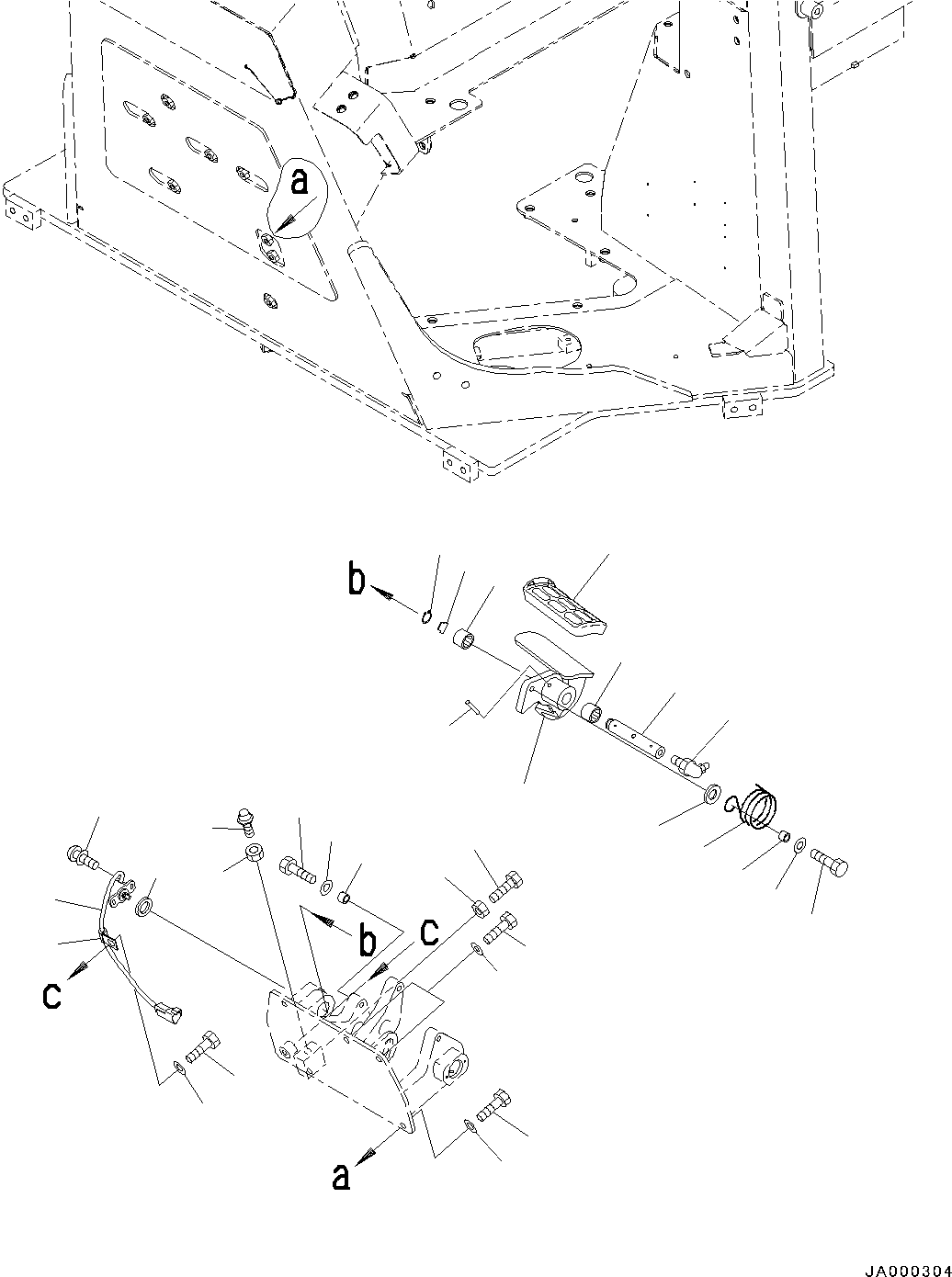 Bulldozers Komatsu / D31EX-22 S/N 60001-UP(0000137c) / ROPS Canopy, Work Equipment and Steering Control Wiring Harness (#60001-)(K021020 : K0410-008020)