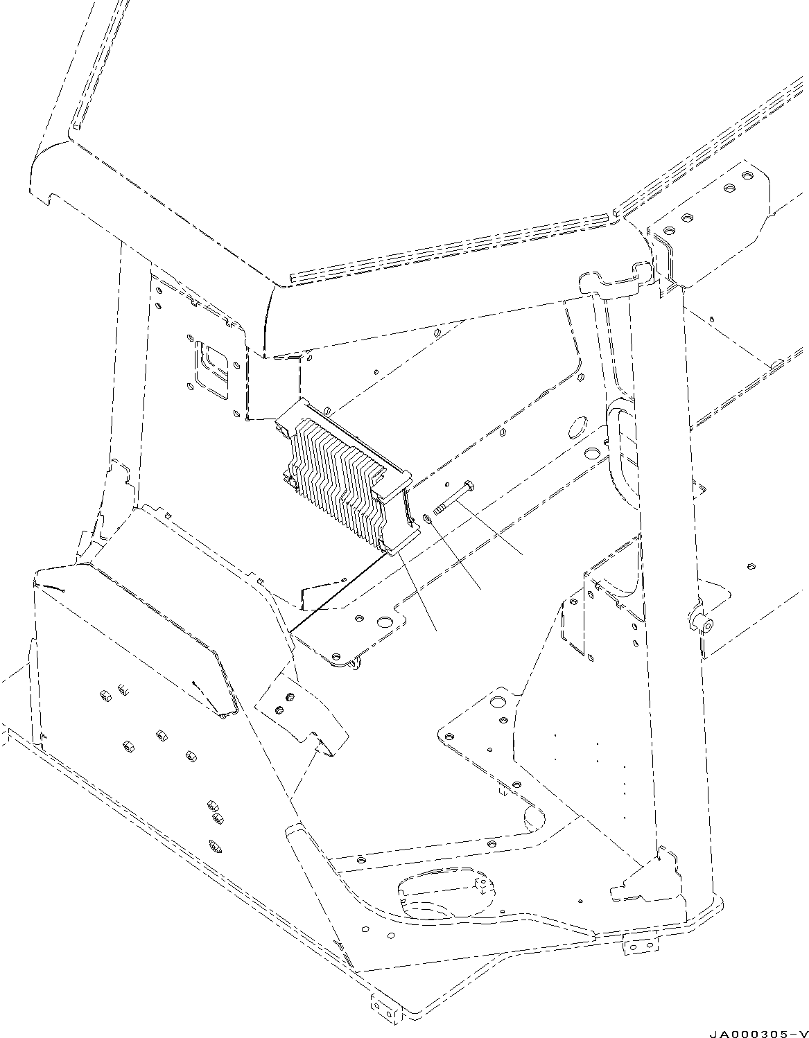 Bulldozers Komatsu / D31EX-22 S/N 60001-UP(0000137c) / ROPS Canopy, Battery Relay and Relay Box (#60001-)(K021021 : K0410-008021)