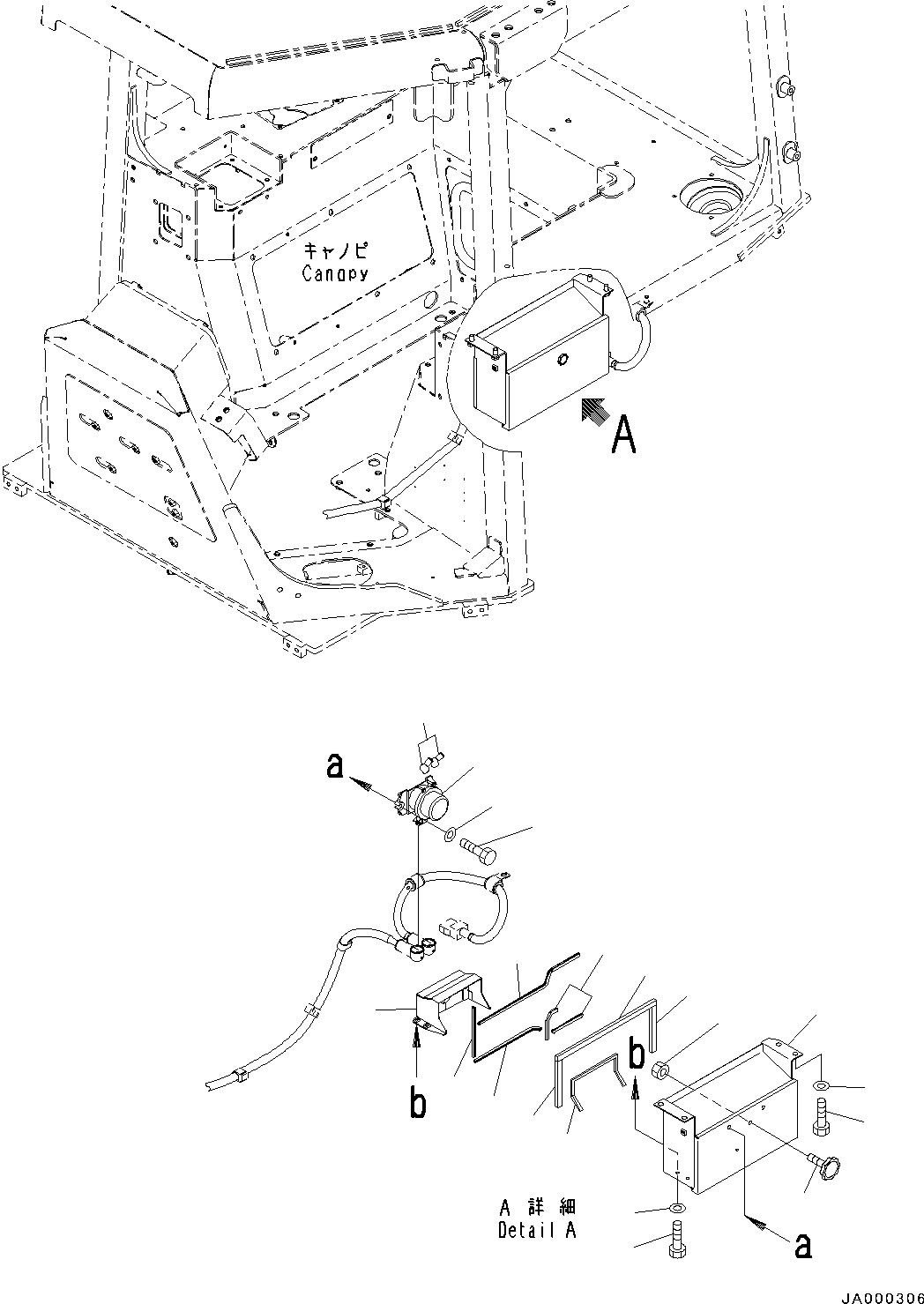 Bulldozers Komatsu / D31EX-22 S/N 60001-UP(0000137c) / ROPS Canopy, Work Equipment and Steering Control Wiring Harness (#60001-)(K020022 : K0410-006021)