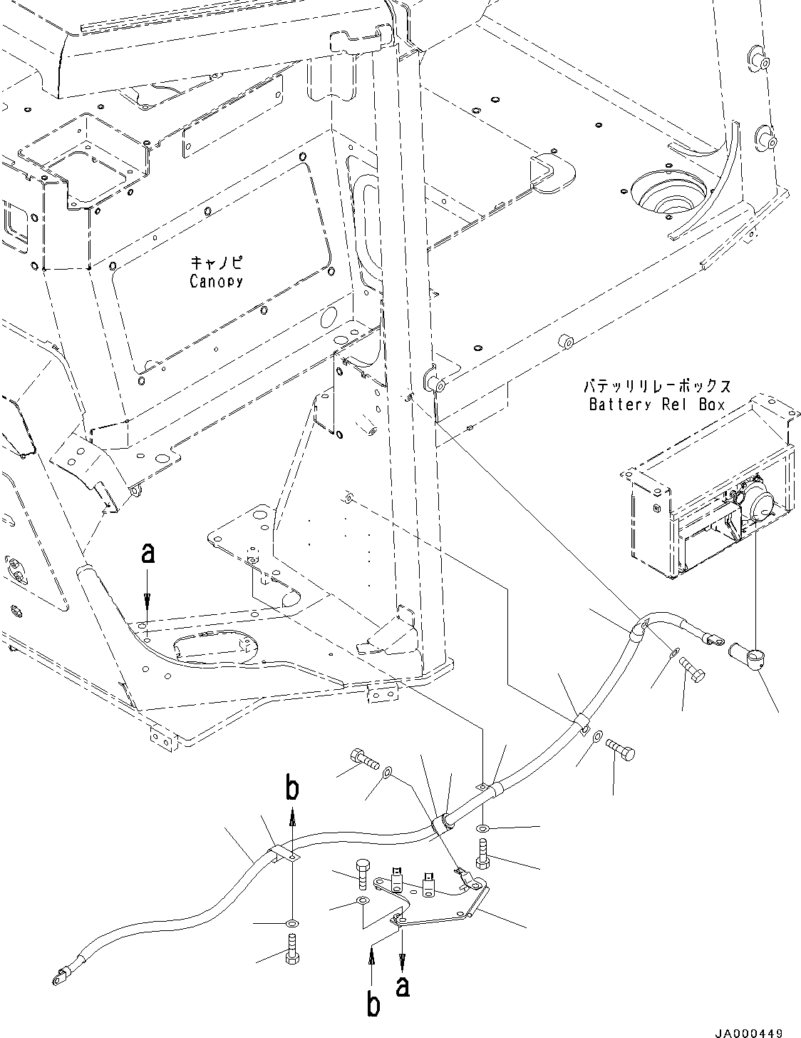 Bulldozers Komatsu / D31EX-22 S/N 60001-UP(0000137c) / ROPS Canopy, Battery Relay and Relay Box (#60001-)(K020023 : K0410-006022)