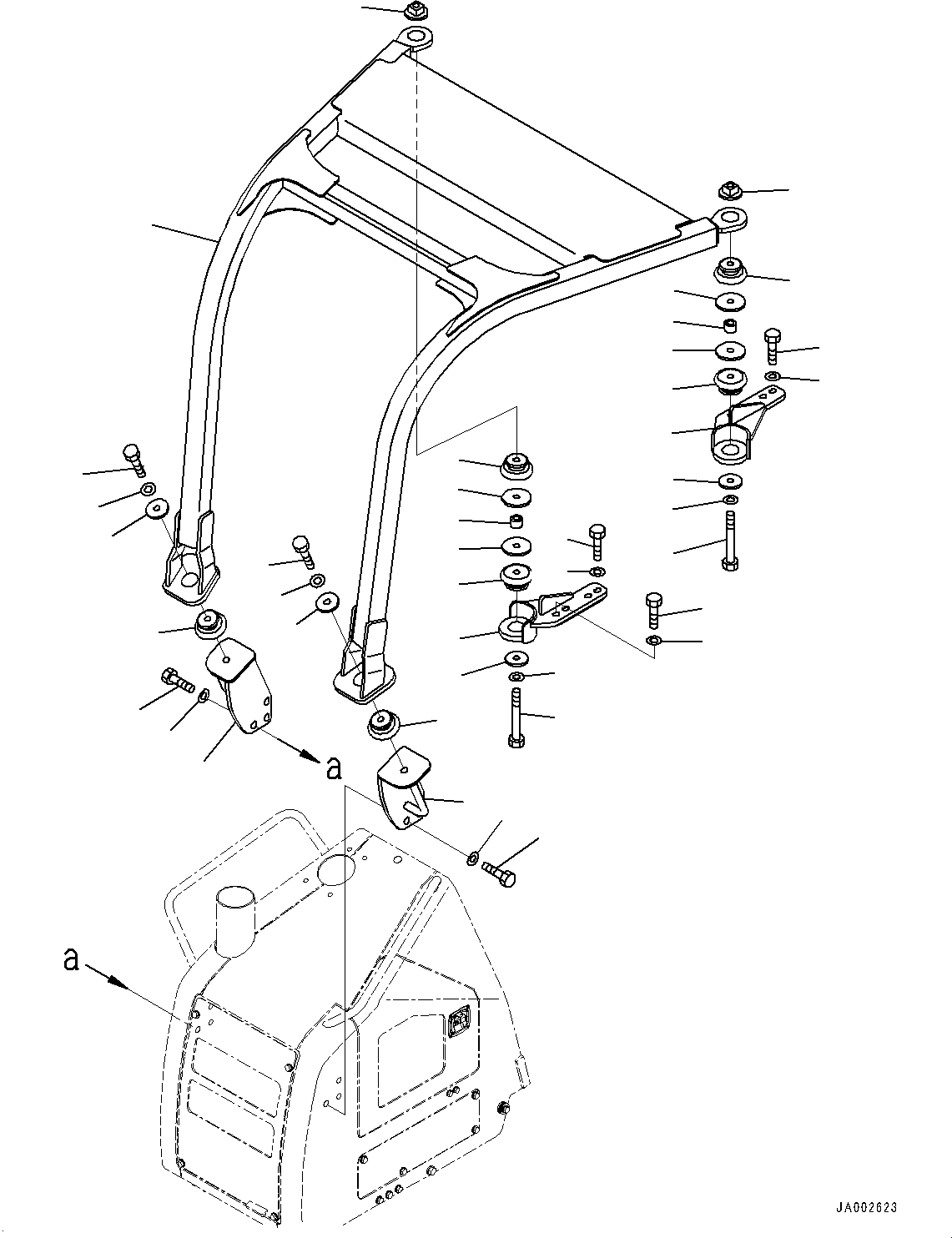 Bulldozers Komatsu / D31EX-22 S/N 60001-UP(0000137c) / Canopy Heater Piping, Heater Piping (#60001-)(K027001 : K0710-002001)