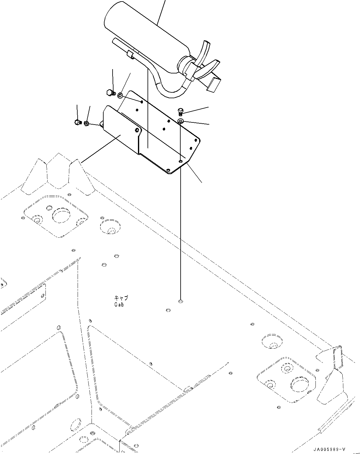 Bulldozers Komatsu / D31EX-22 S/N 60001-UP(0000137c) / Fire Extinguisher,  (#60560-)(K031002 : K0830-004001A)