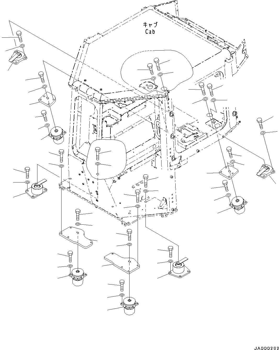 Bulldozers Komatsu / D31EX-22 S/N 60001-UP(0000137c) / Suspension (#60001-)(K038001 : K2120-002001)