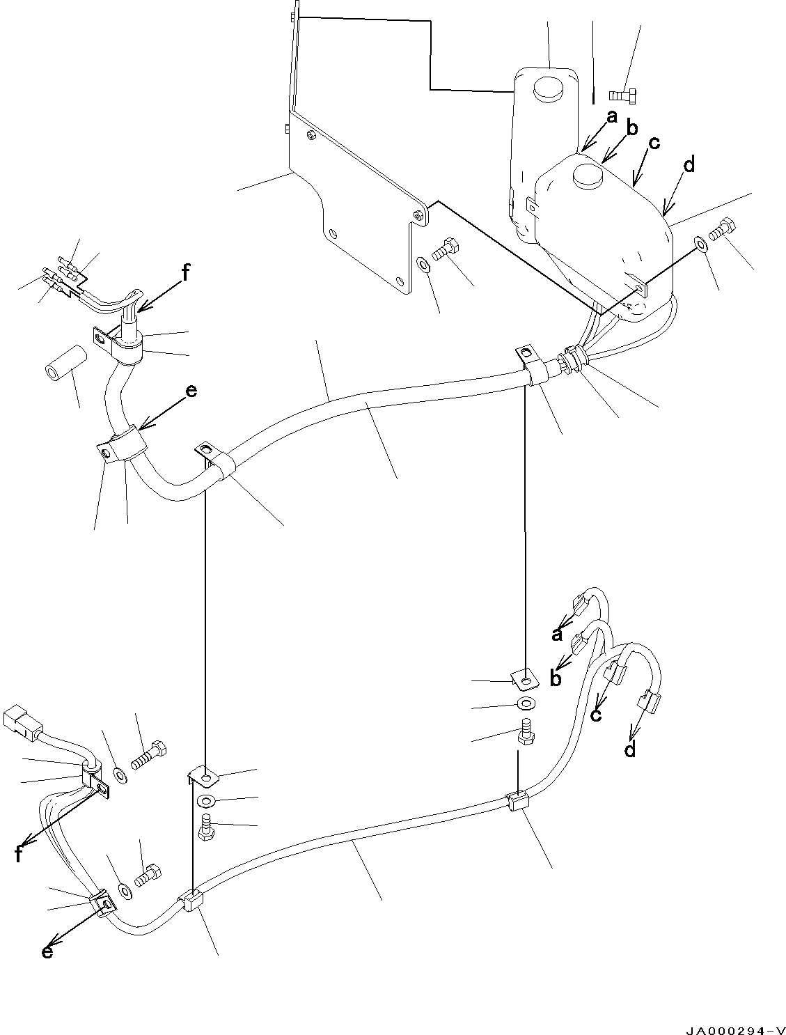 Bulldozers Komatsu / D31EX-22 S/N 60001-UP(0000137c) / Window Washer (#60001-)(K041001 : K2910-001001)