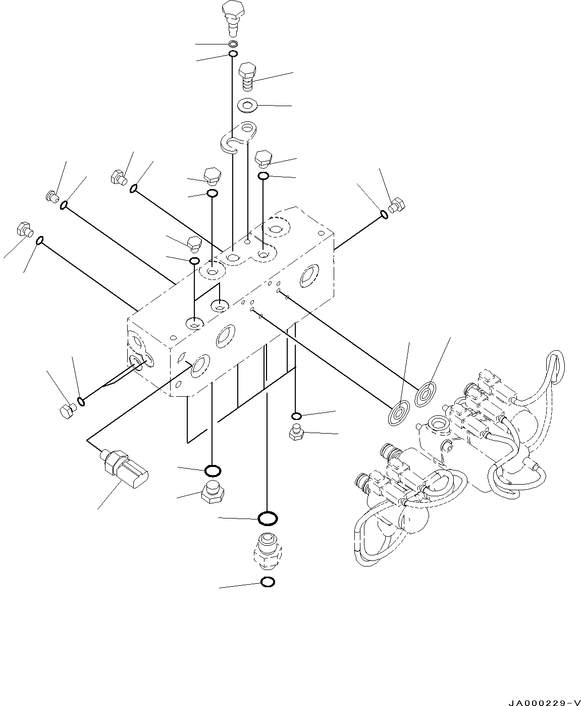 Bulldozers Komatsu / D31PX-22 S/N 60001-UP(0000138c) / Proportional Pressure Control (PPC) Piping, Solenoid Valve (2/2) (#60001-)(H013008 : H1840-001007)
