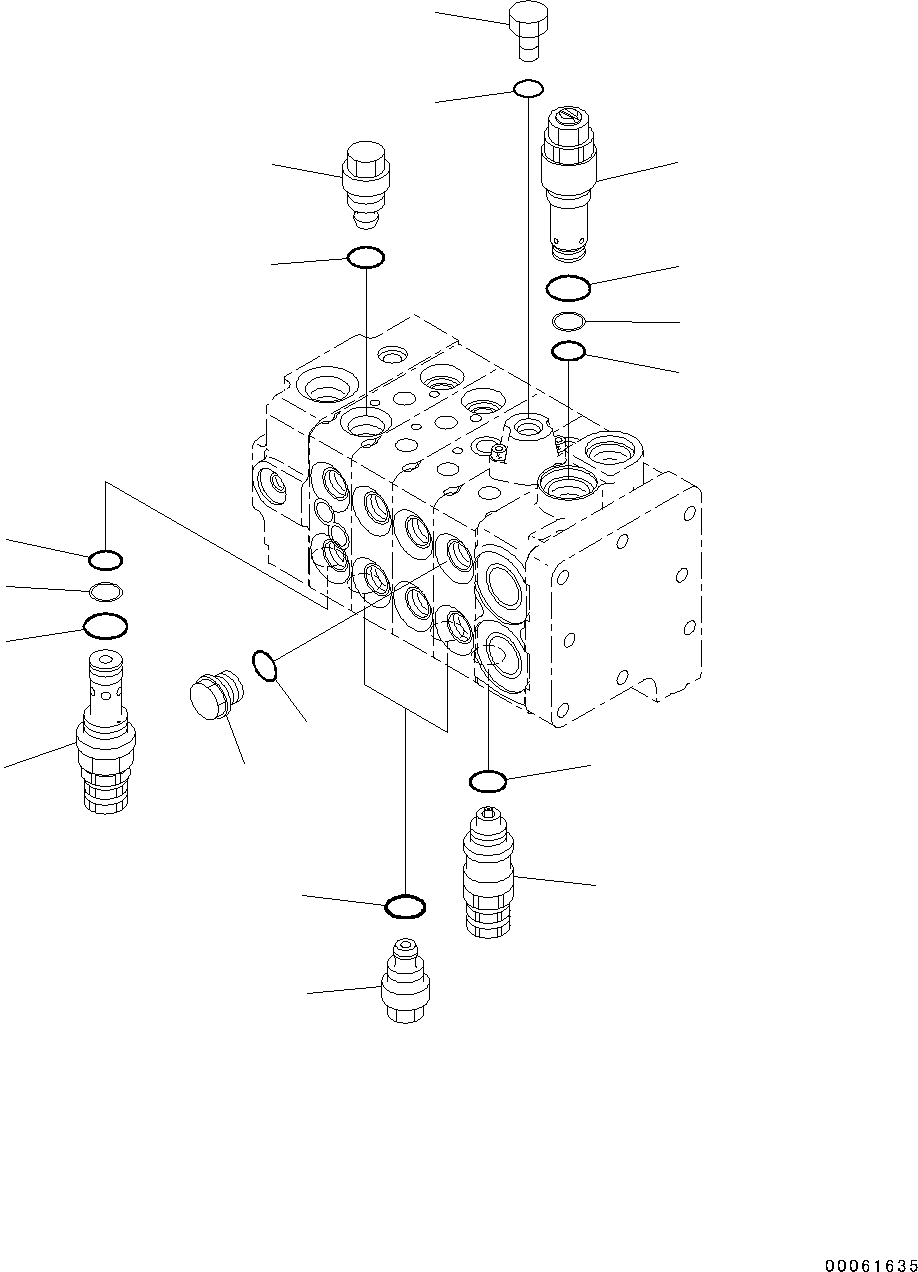 Bulldozers Komatsu / D37PX-22 S/N 60001-UP(0000141c) / Control Valve, Inner Parts (5/5) (#60001-)(H002005 : H0120-001005)
