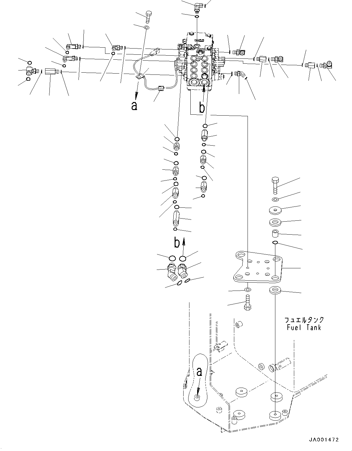 Bulldozers Komatsu / D37PX-22 S/N 60001-UP(0000141c) / Control Valve, Mounting (#60001-)(H002006 : H0120-001006)