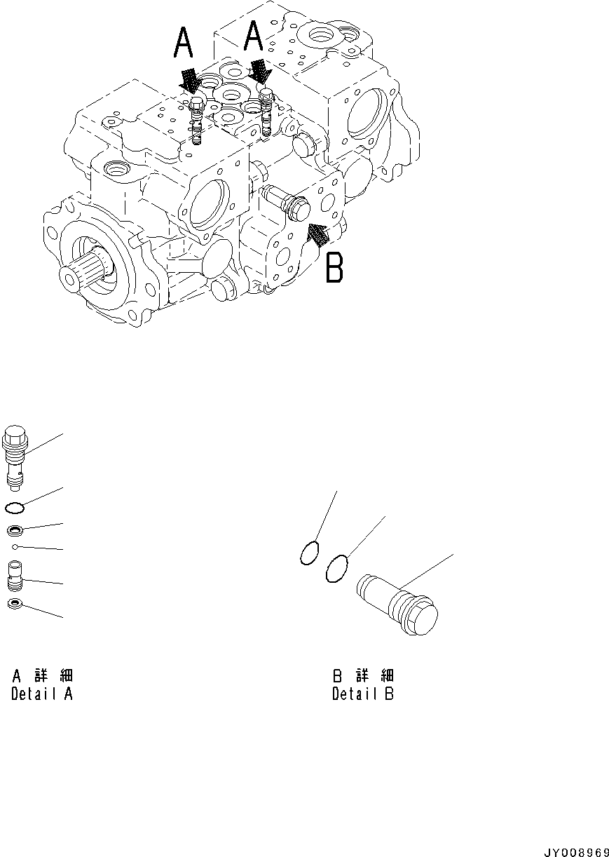 Bulldozers Komatsu / D37PX-22 S/N 60001-UP(0000141c) / Hydraulic Pump, HST Pump (12/14) (#60001-)(H004012 : H0210-001012)
