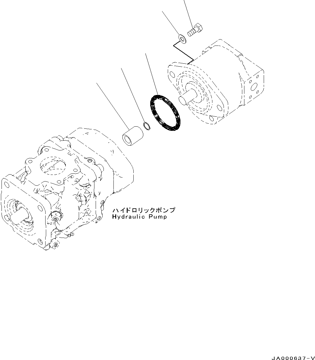 Bulldozers Komatsu / D37PX-22 S/N 60001-UP(0000141c) / Hydraulic Pump, Charge Pump, Coupling (#60001-)(H004018 : H0210-001017)