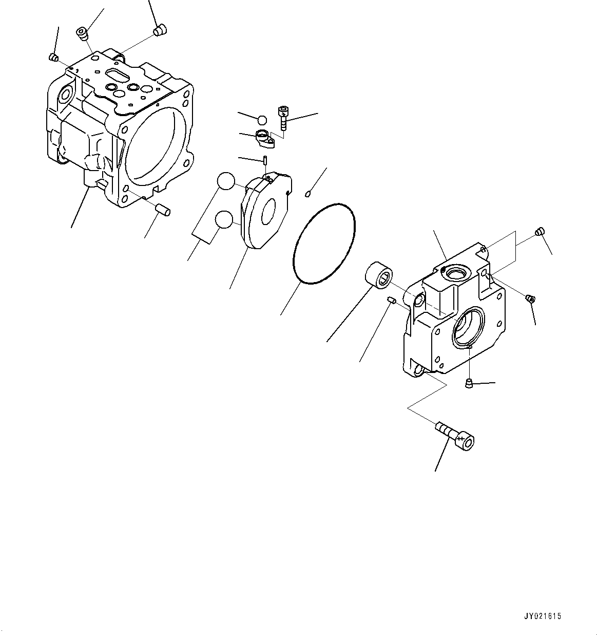 Bulldozers Komatsu / D37PX-22 S/N 60001-UP(0000141c) / Hydraulic Pump, Work Equipment and Fan Pump (1/4) (#60001-61148)(H004019 : H0210-001018)
