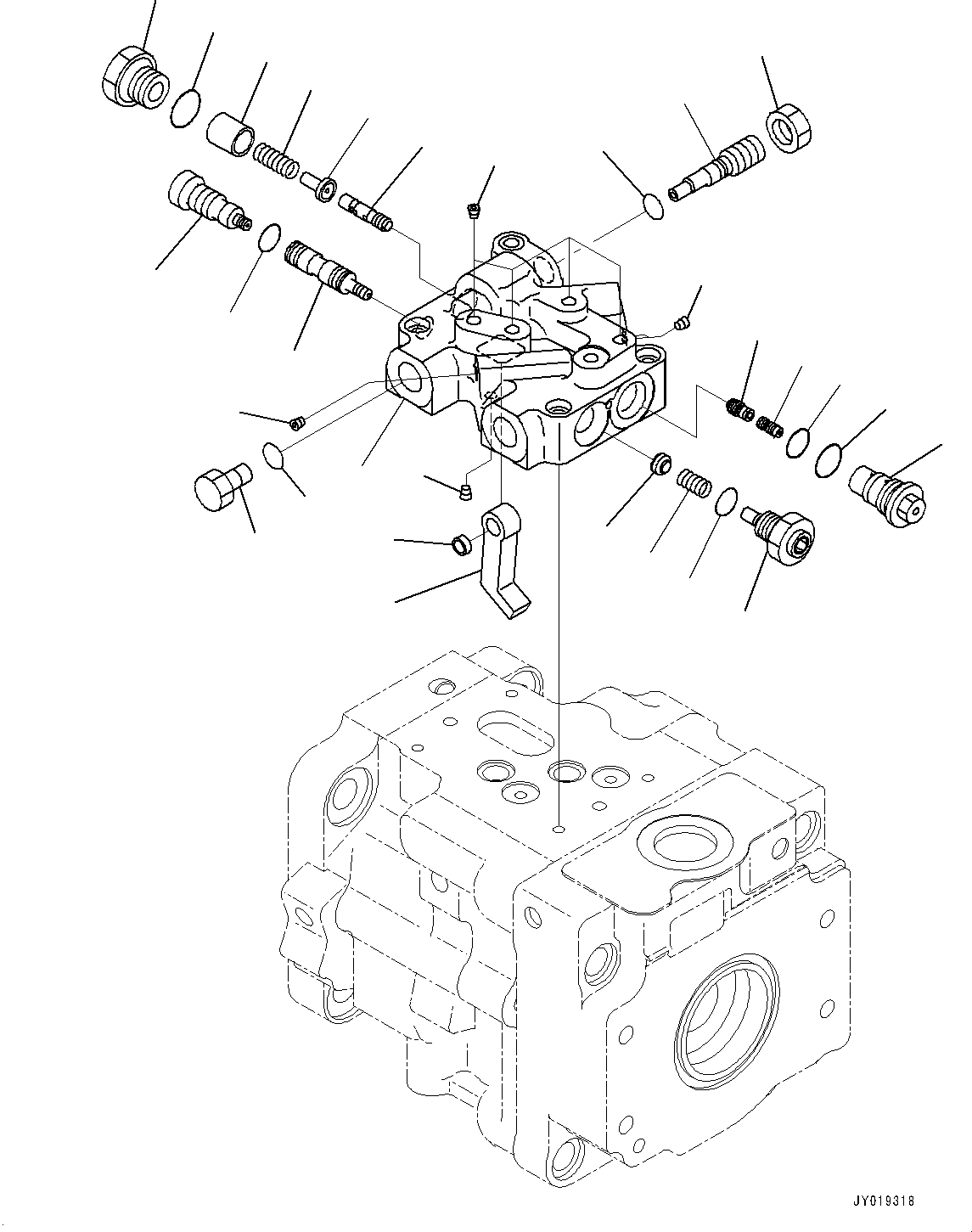 Bulldozers Komatsu / D37PX-22 S/N 60001-UP(0000141c) / Hydraulic Pump, Work Equipment and Fan Pump (3/4) (#61149-)(H004022 : H0210-001020)