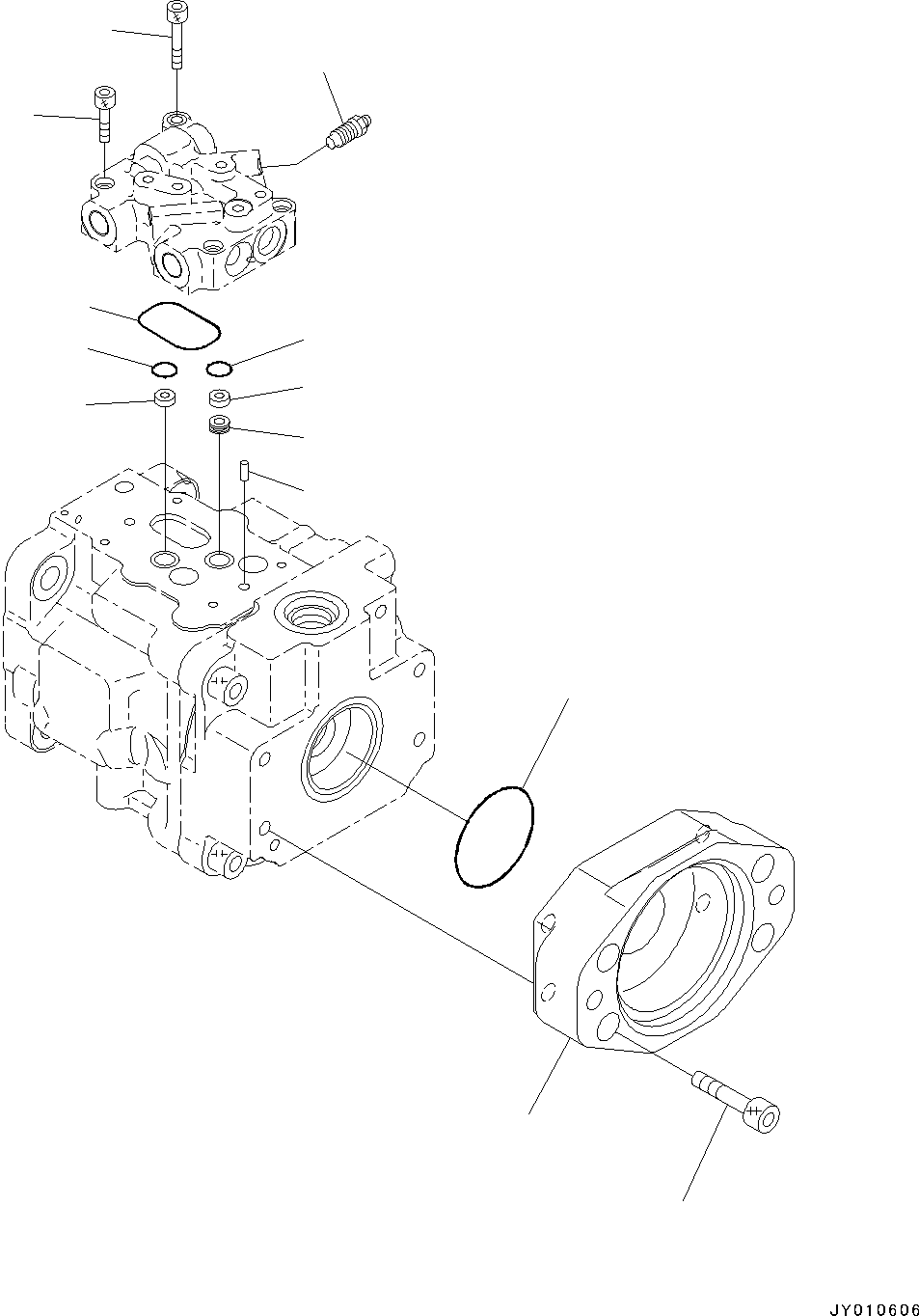 Bulldozers Komatsu / D37PX-22 S/N 60001-UP(0000141c) / Hydraulic Pump, Work Equipment and Fan Pump (4/4) (#60001-61148)(H004024 : H0210-001022)