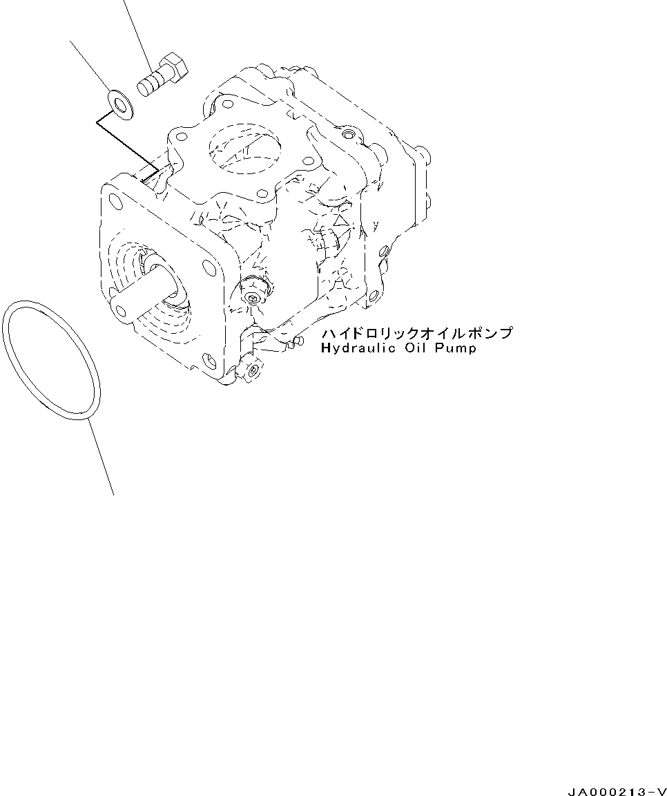 Bulldozers Komatsu / D37PX-22 S/N 60001-UP(0000141c) / Hydraulic Pump, Hydraulic Pump Mounting (#60001-)(H004026 : H0210-001023)