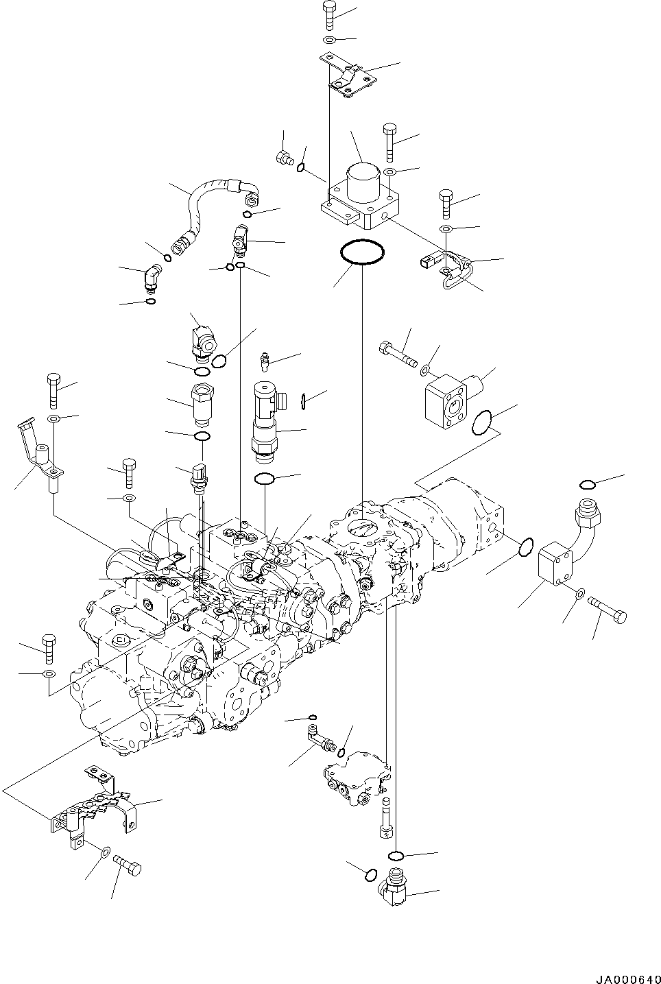 Bulldozers Komatsu / D37PX-22 S/N 60001-UP(0000141c) / Hydraulic Pump, Related Parts (#60001-)(H004027 : H0210-001024)