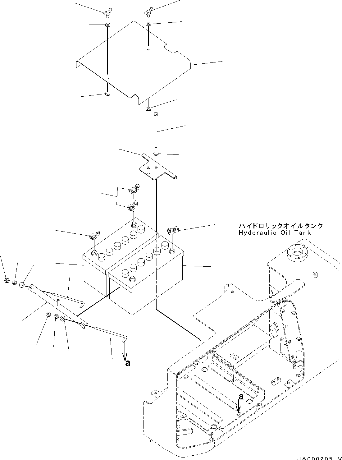 Bulldozers Komatsu / D37PX-22 S/N 60001-UP (EU Spec.)(0000142c) / Battery (#60001-)(E001001 : E0100-001001)