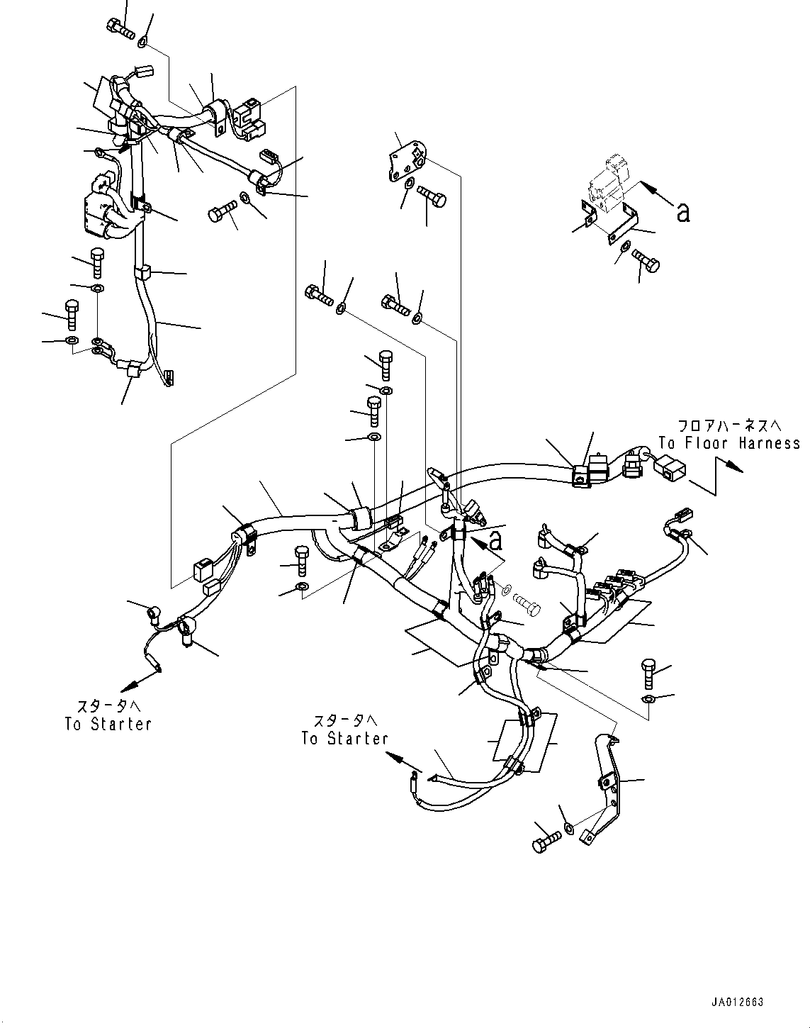 Bulldozers Komatsu / D37PX-22 S/N 60001-UP (EU Spec.)(0000142c) / Electric Wiring Harness, Wiring Harness (1/2) (#60001-)(E005001 : E0200-004001)