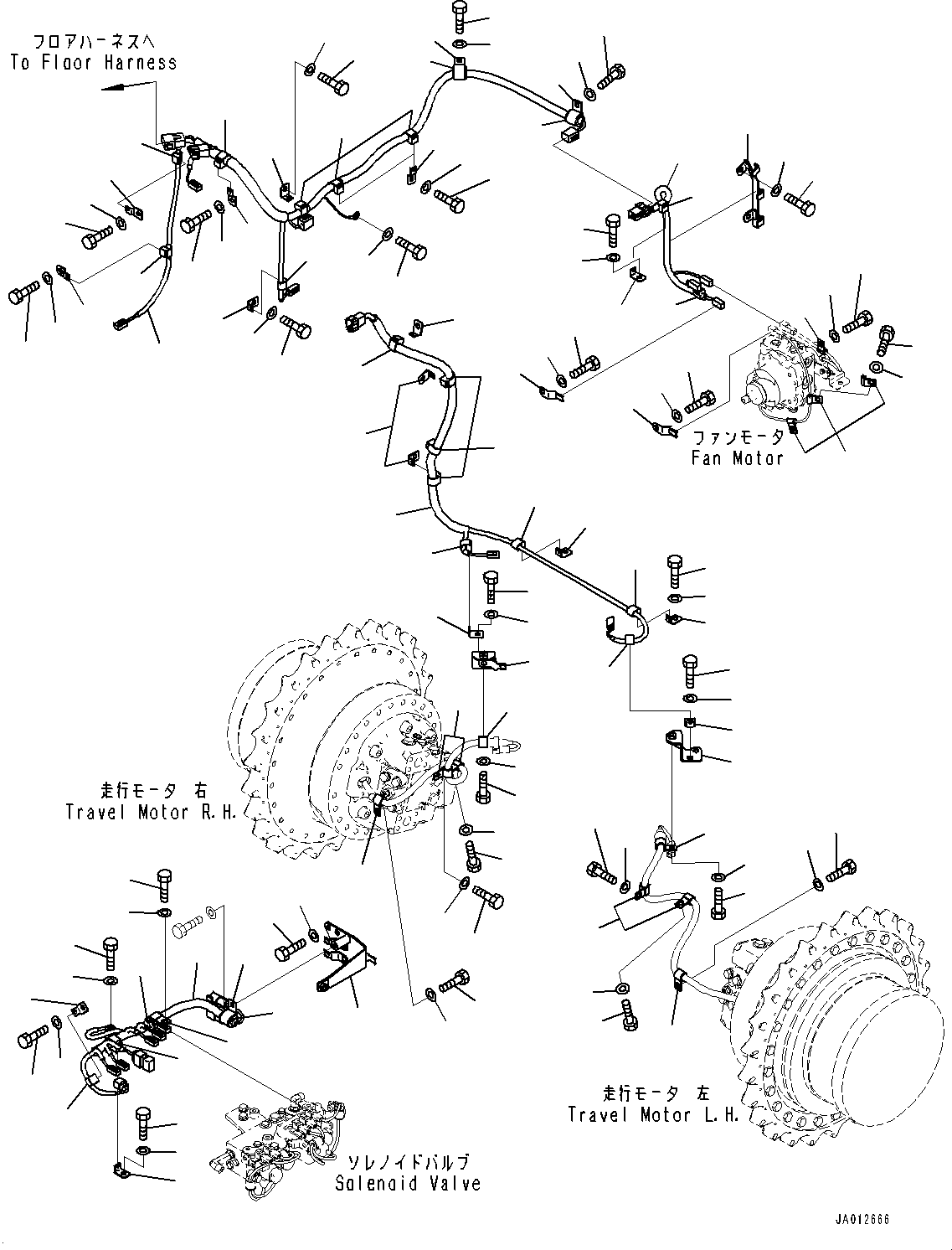 Bulldozers Komatsu / D37PX-22 S/N 60001-UP (EU Spec.)(0000142c) / Electric Wiring Harness, Wiring Harness (2/2) (#60001-)(E004002 : E0200-003002)
