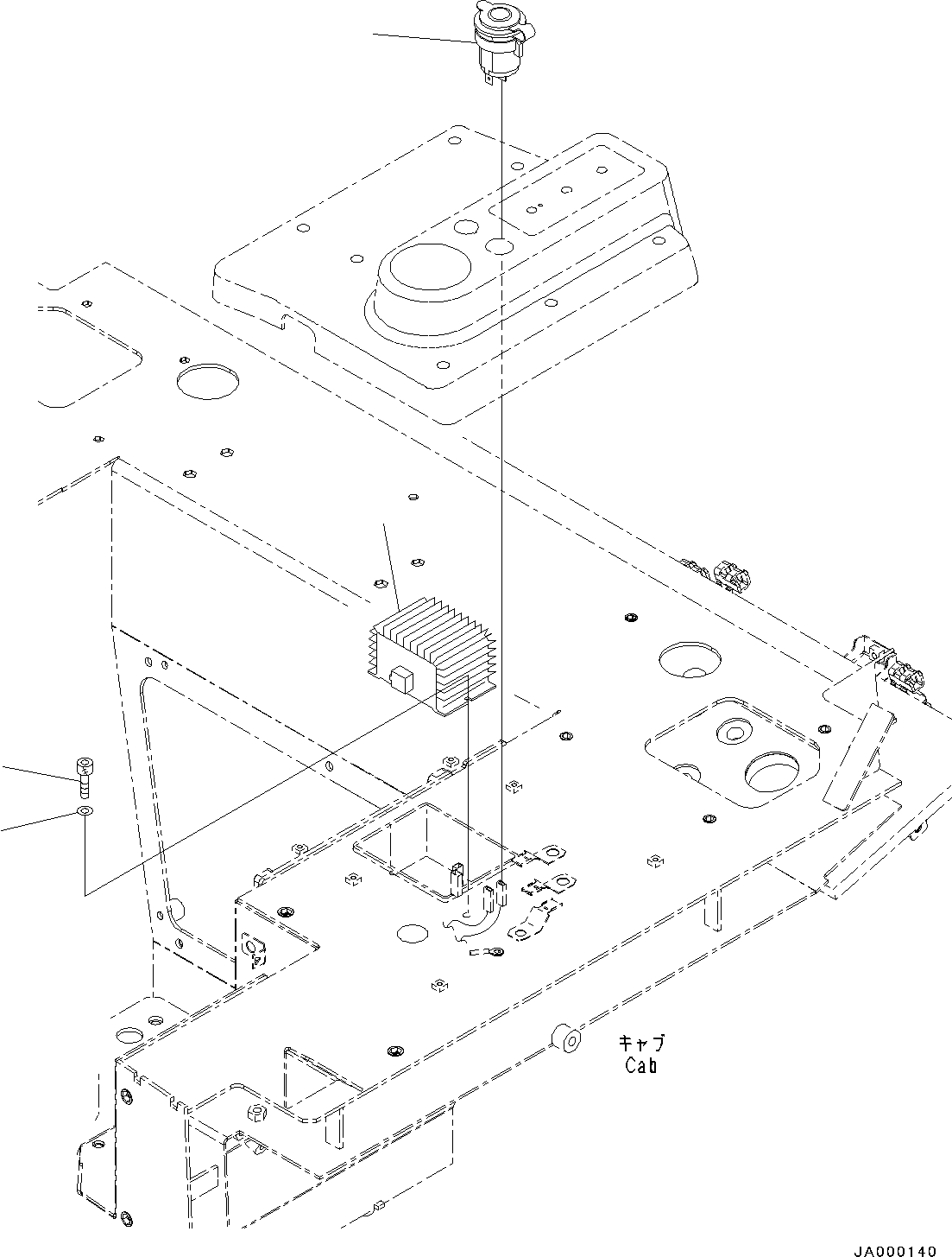 Bulldozers Komatsu / D37PX-22 S/N 60001-UP (EU Spec.)(0000142c) / Electric Converter For 12volt Power Source,  (#60001-61148)(E006001 : E0201-001001)
