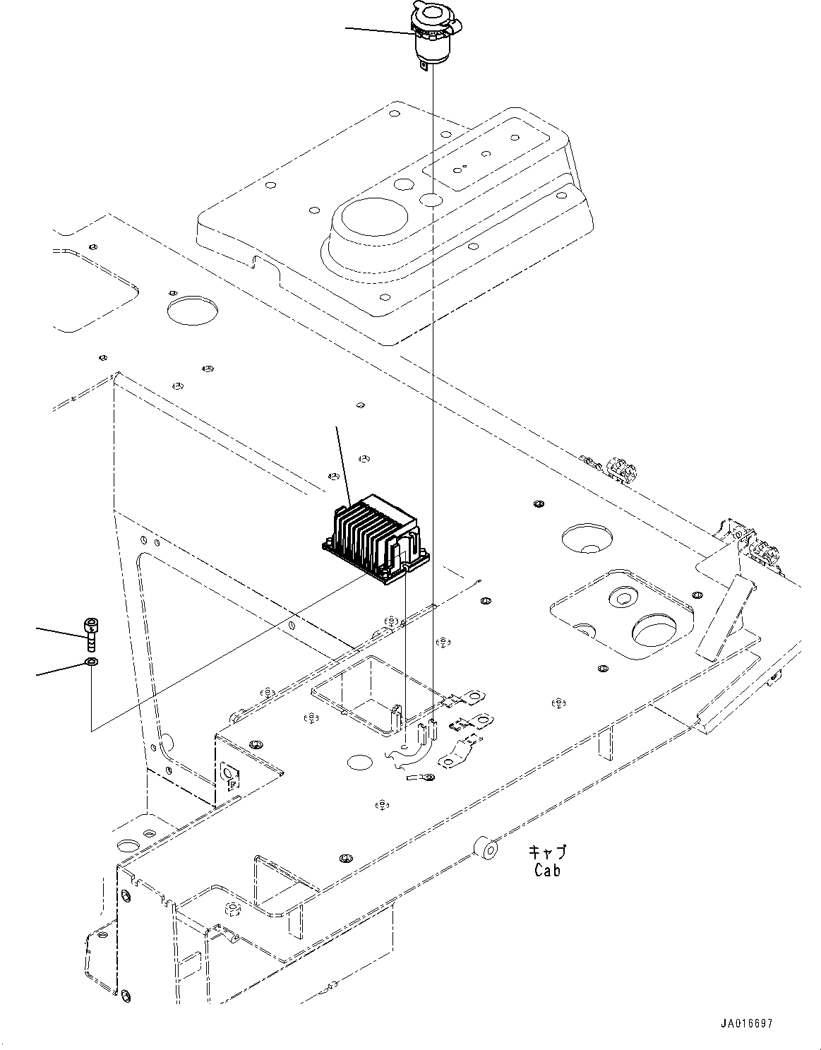 Bulldozers Komatsu / D37PX-22 S/N 60001-UP (EU Spec.)(0000142c) / Electric Converter For 12volt Power Source,  (#61434-)(E006003 : E0201-001001B)