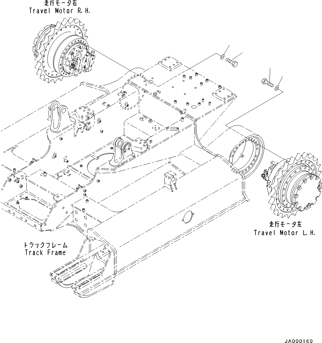 Bulldozers Komatsu / D37PX-22 S/N 60001-UP (EU Spec.)(0000142c) / Final Drive, Mounting (#60001-)(F001011 : F2380-001011)