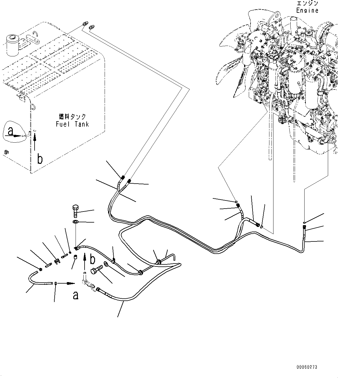 Excavators Komatsu / PC400LC-8 S/N 70001-UP(0000159c) / Fuel Supply Piping, (1/2) (#70001-)(D003001 : D0200-002001)
