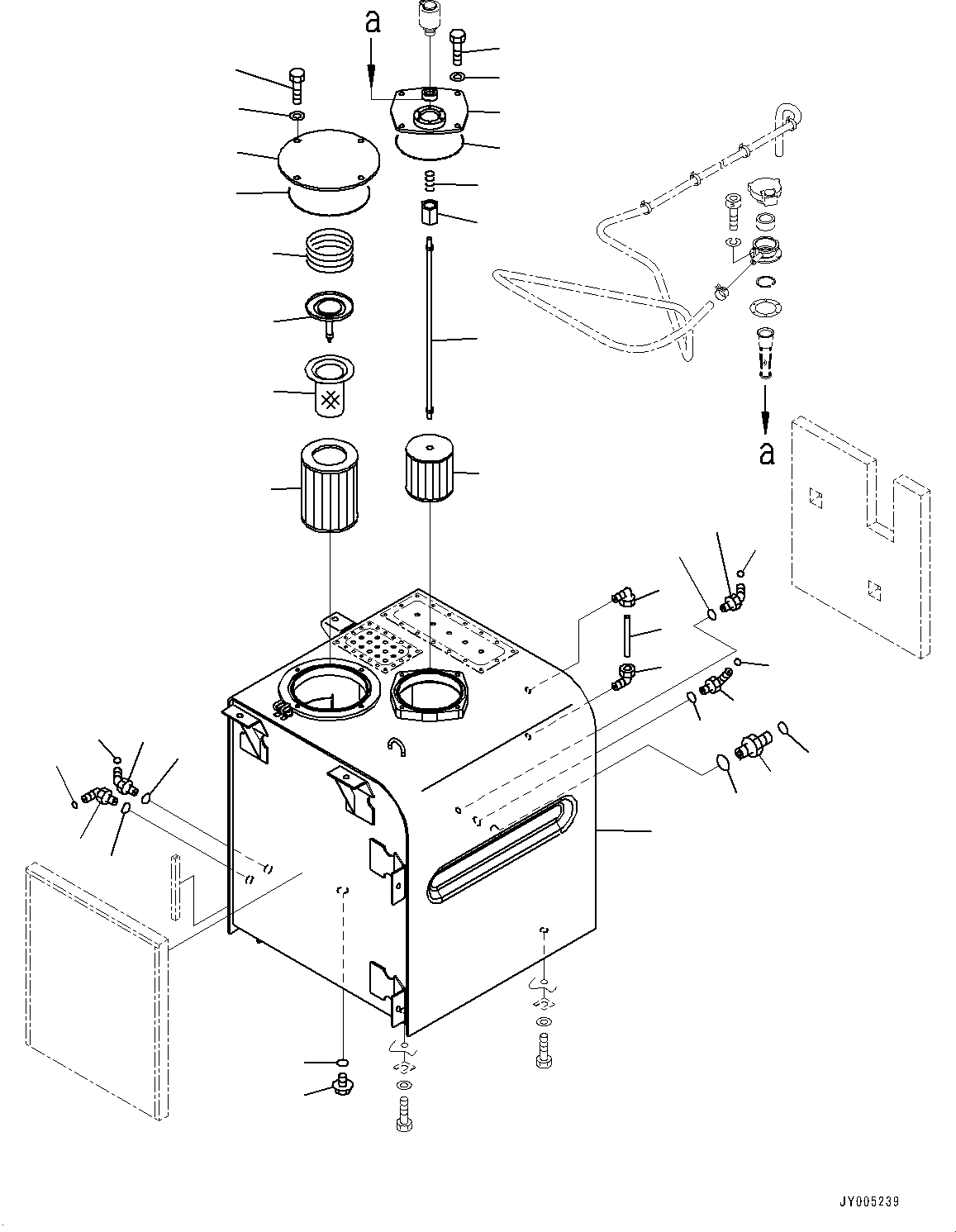 Excavators Komatsu / PC400LC-8 S/N 70001-UP(0000159c) / Hydraulic Tank, Tank (#70001-)(H001001 : H0110-001001)