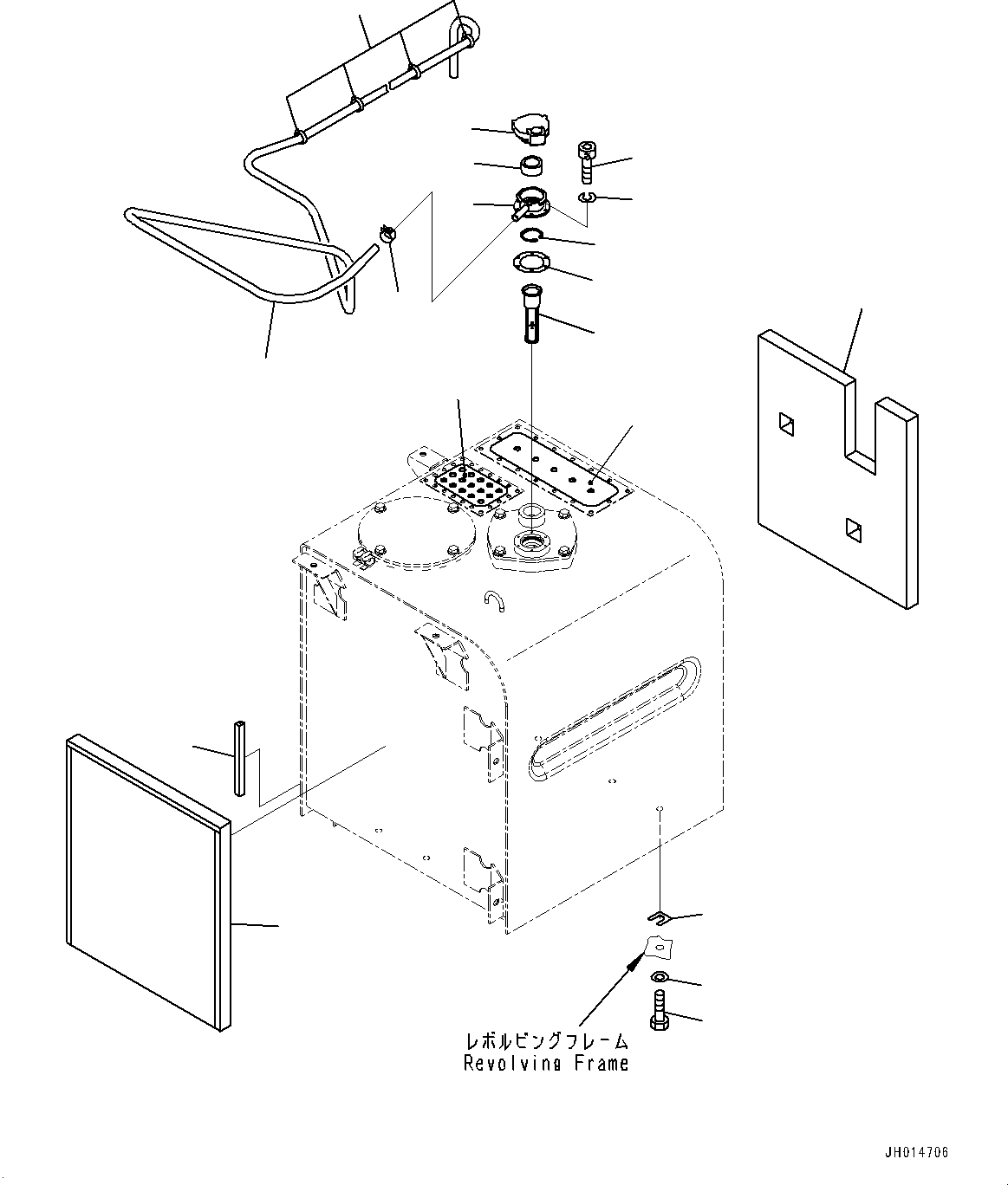 Excavators Komatsu / PC400LC-8 S/N 70001-UP(0000159c) / Hydraulic Tank, (2/2) (#70001-)(H001003 : H0110-001003)