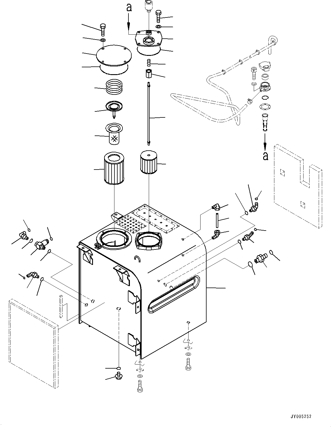 Excavators Komatsu / PC400LC-8 S/N 70001-UP(0000159c) / Hydraulic Tank, Tank (#70001-)(H002001 : H0110-002001)