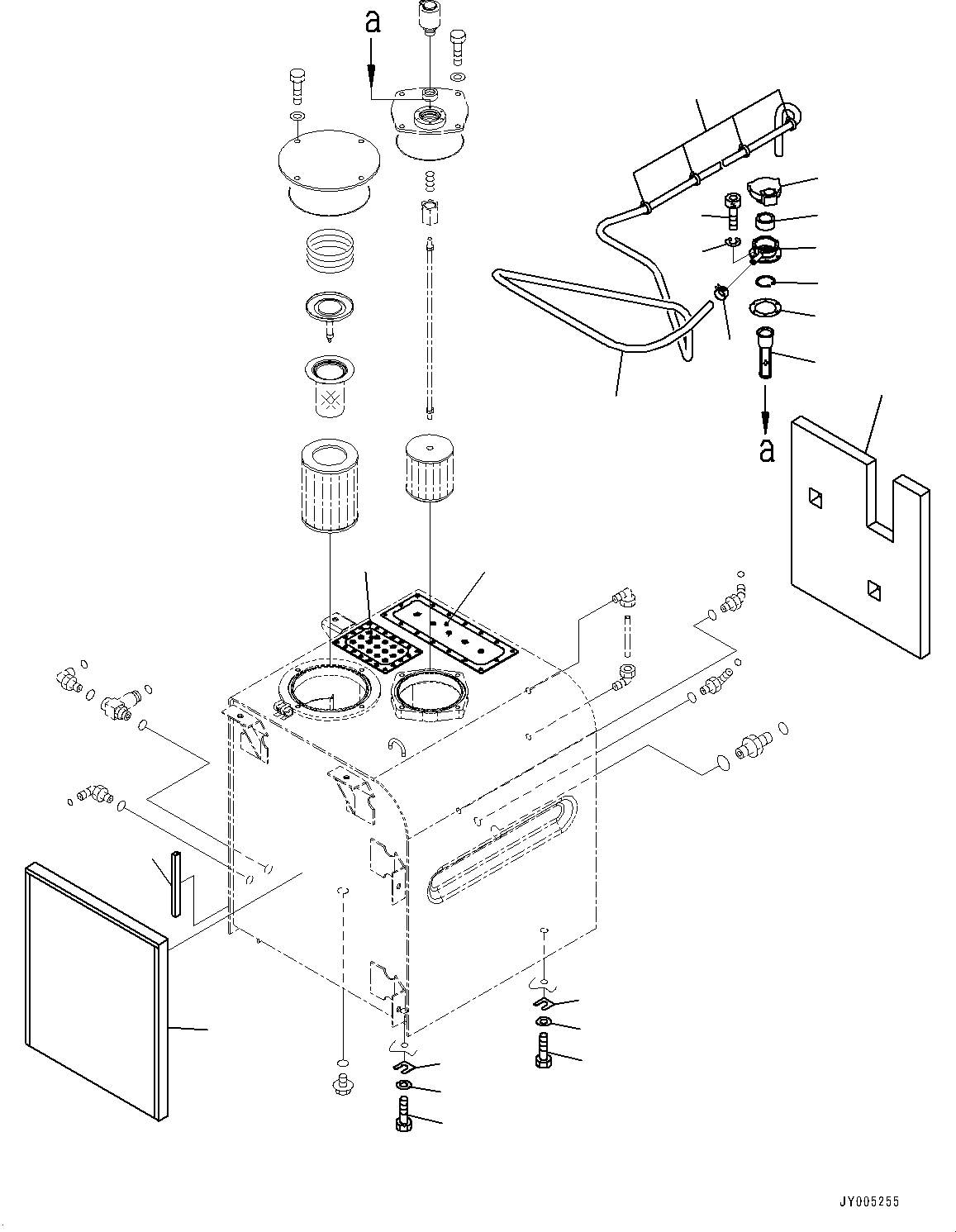 Excavators Komatsu / PC400LC-8 S/N 70001-UP(0000159c) / Hydraulic Tank, (2/2) (#70001-)(H002003 : H0110-002003)