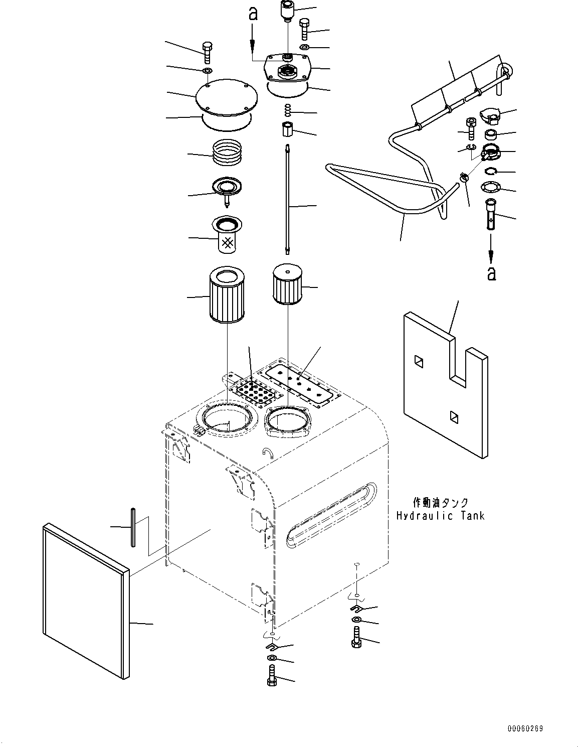 Excavators Komatsu / PC400LC-8 S/N 70001-UP(0000159c) / Hydraulic Tank (#70001-)(H003002 : H0110-004002)