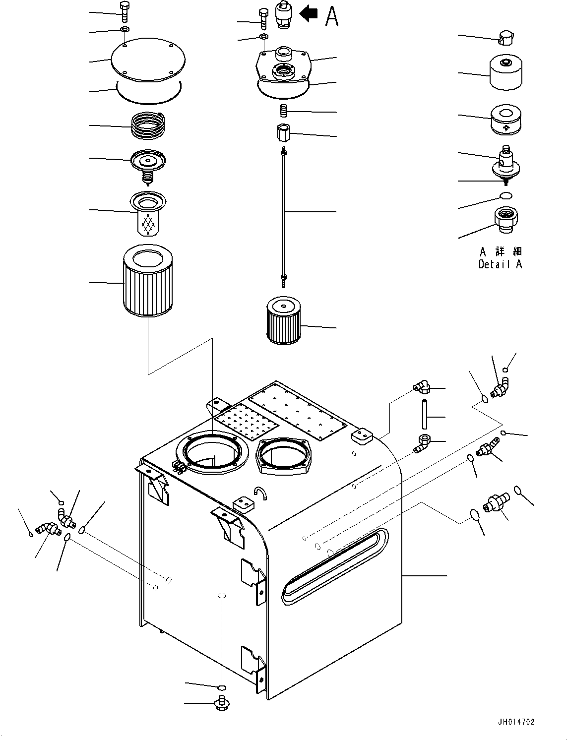 Excavators Komatsu / PC400LC-8 S/N 70001-UP(0000159c) / Control Valve, Inner Parts (1/24) (#70001-)(H007001 : H0120-006001)
