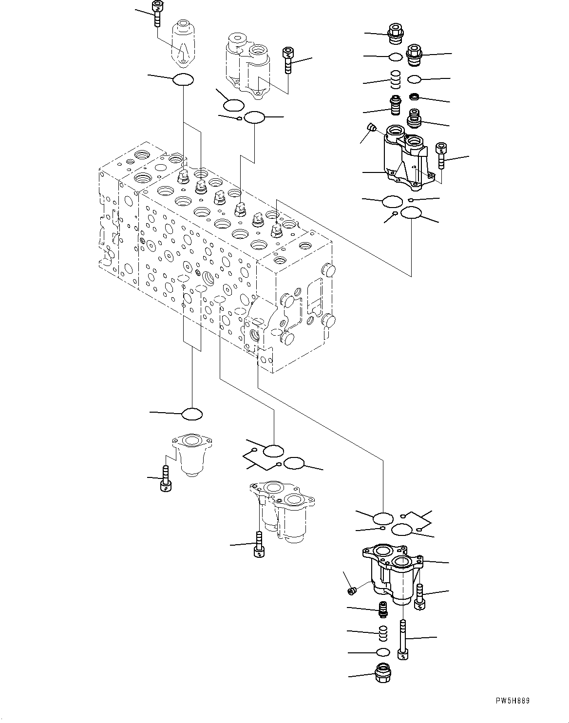 Excavators Komatsu / PC400LC-8 S/N 70001-UP(0000159c) / Control Valve, Inner Parts (3/20) (#70001-)(H004003 : H0120-001003)