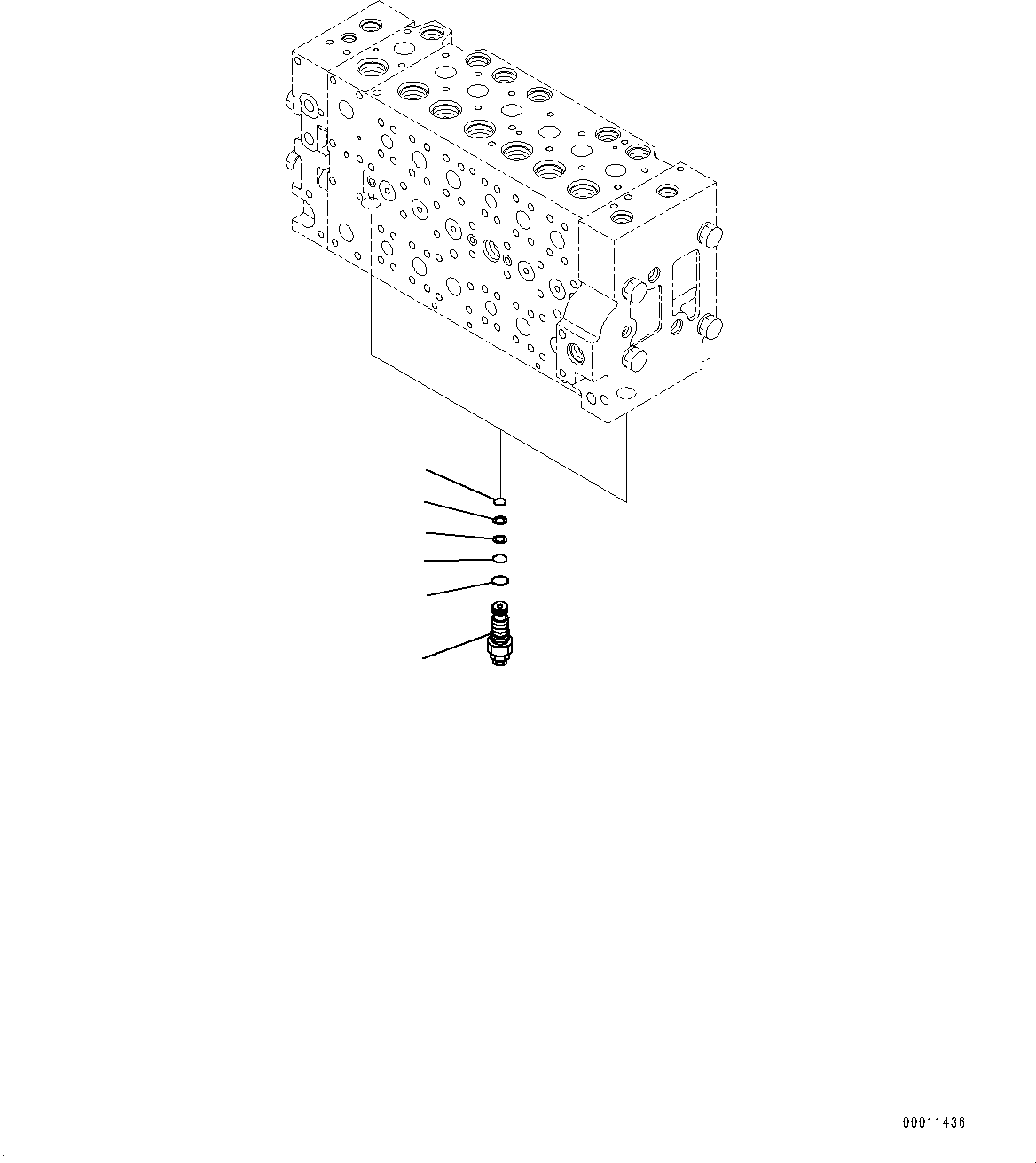 Excavators Komatsu / PC400LC-8 S/N 70001-UP(0000159c) / Control Valve, Inner Parts (8/20) (#70001-)(H004009 : H0120-001008)