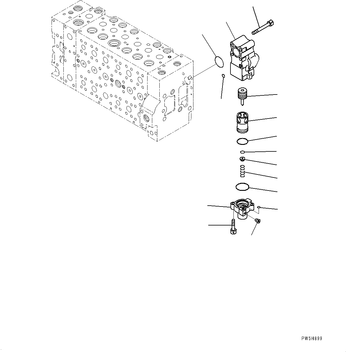 Excavators Komatsu / PC400LC-8 S/N 70001-UP(0000159c) / Control Valve, Inner Parts (17/20) (#70001-)(H004019 : H0120-001017)